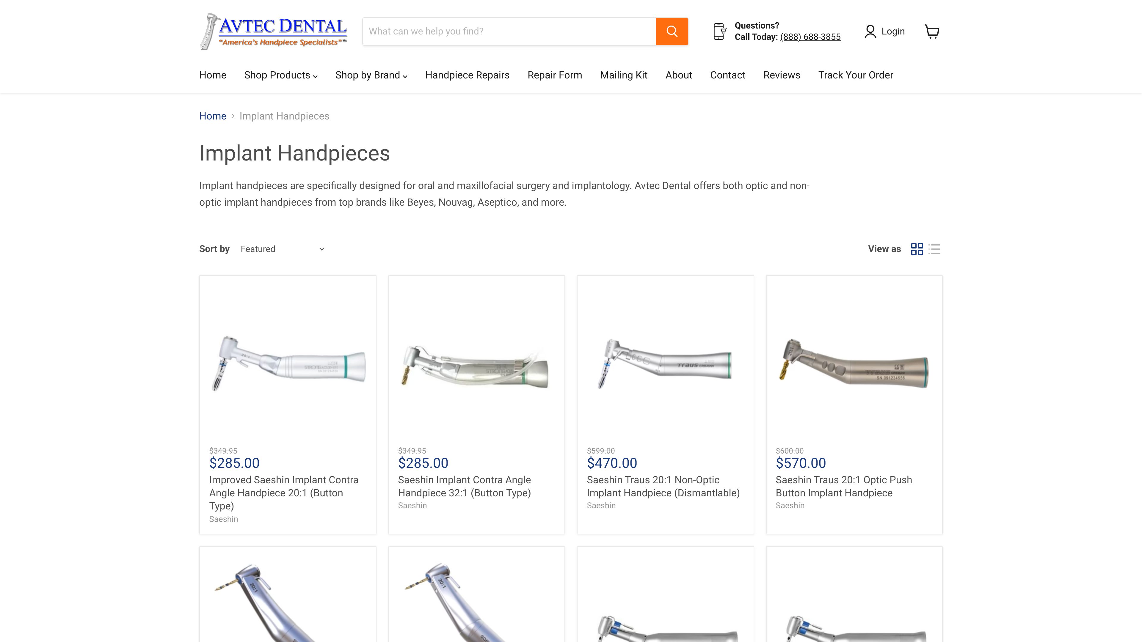 Avtec Dental - Shopify 2.0 Theme Update screenshot 2