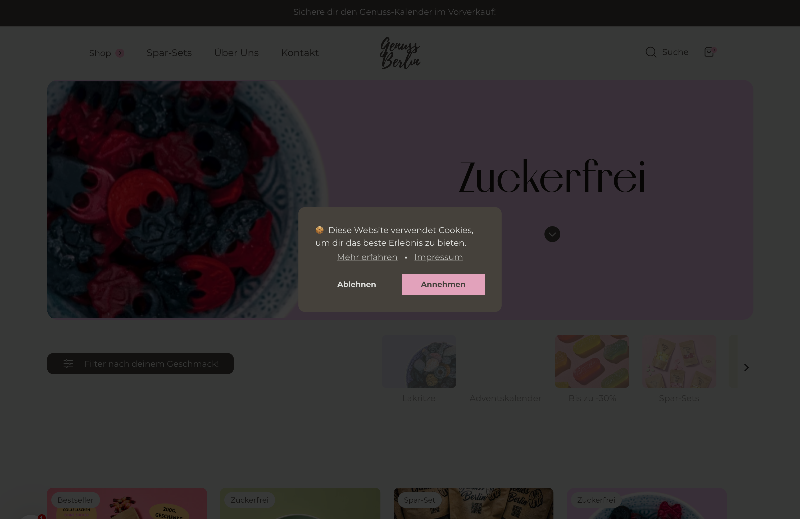 Genuss Berlin - Relaunch und Optimierung screenshot