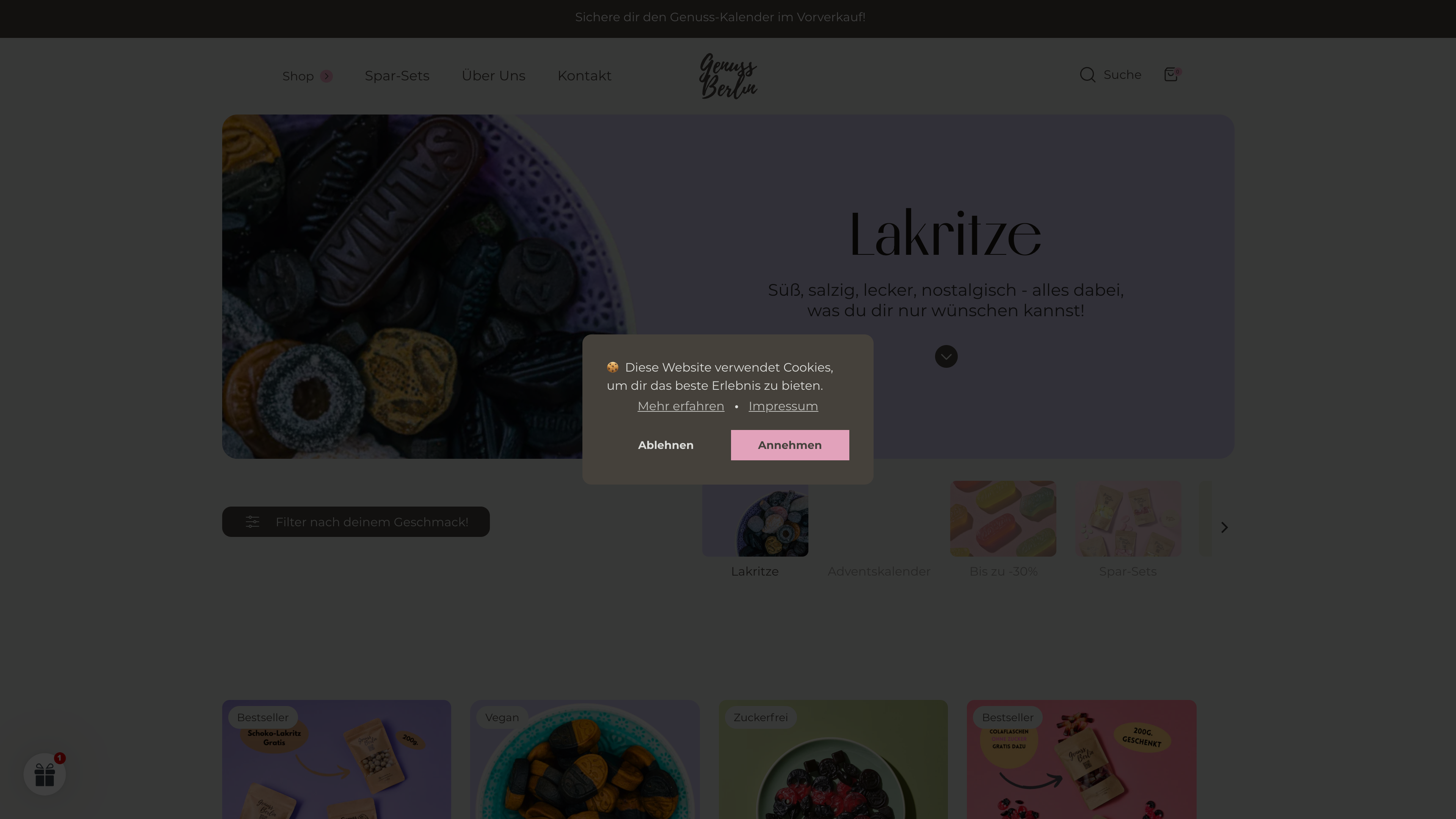 Genuss Berlin - Relaunch und Optimierung screenshot 2