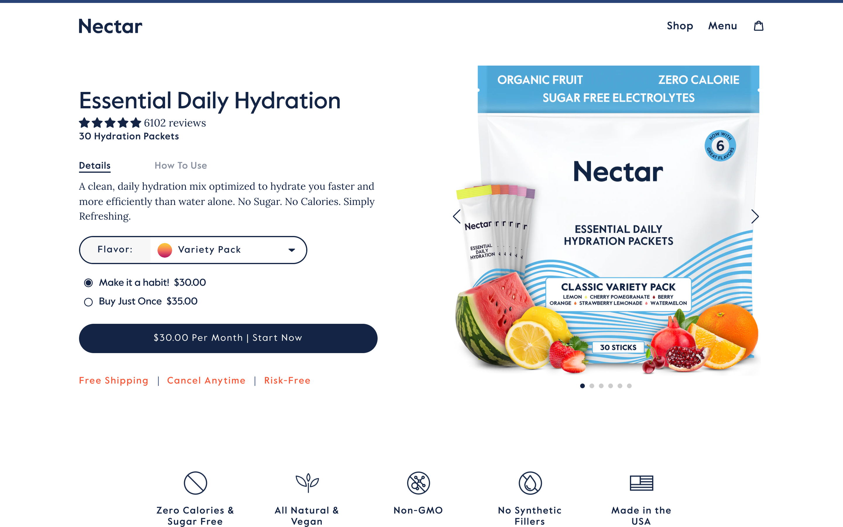 Nectar Hydration screenshot 2
