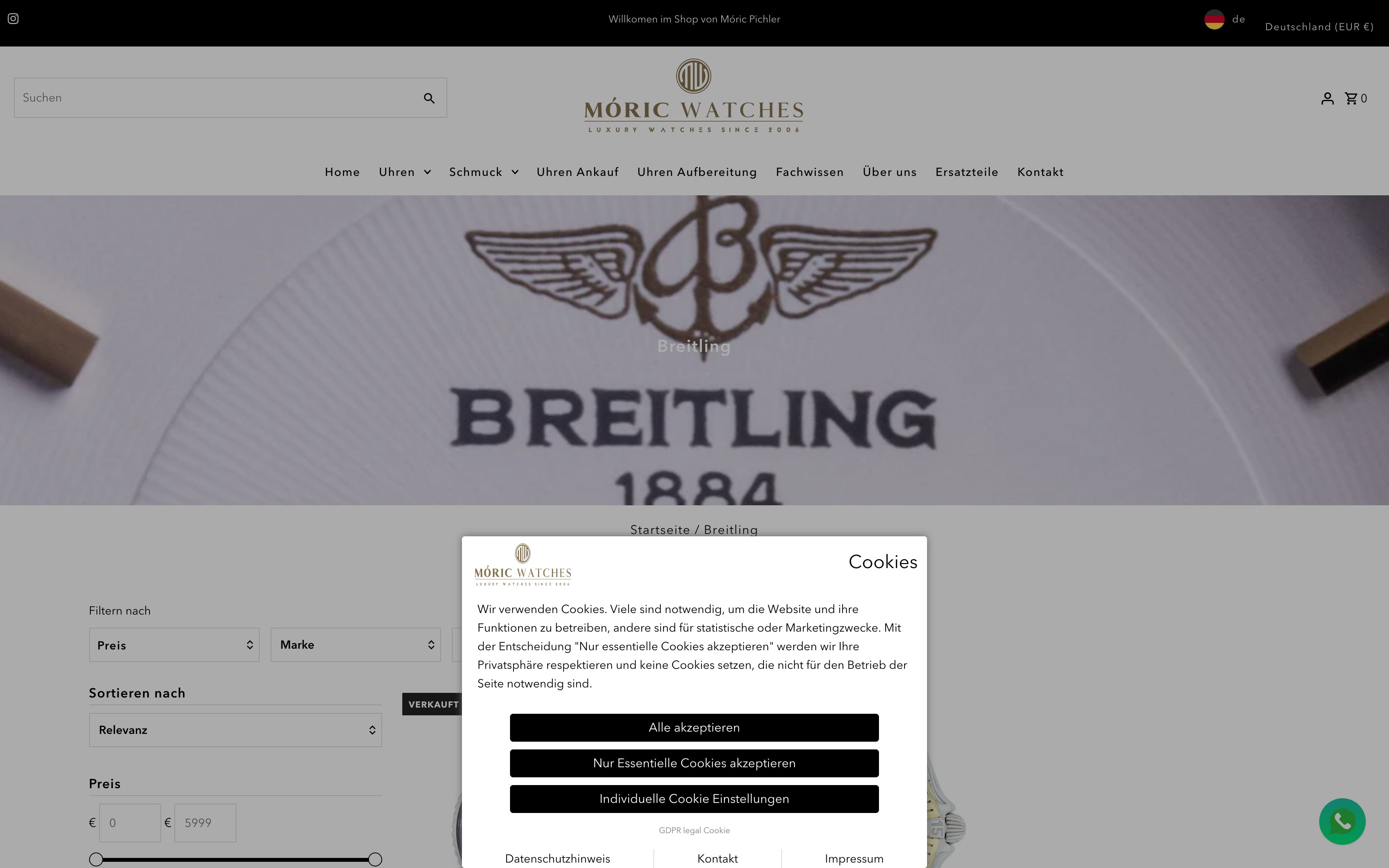 Moric watches screenshot 2