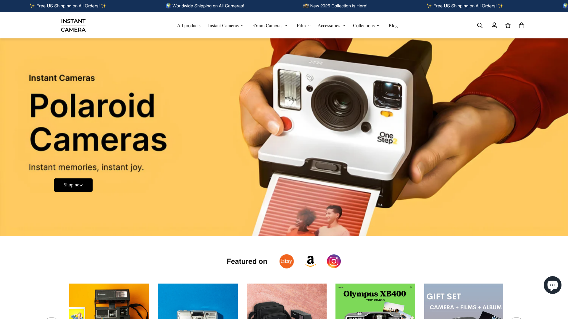 Shopify Retro camera store