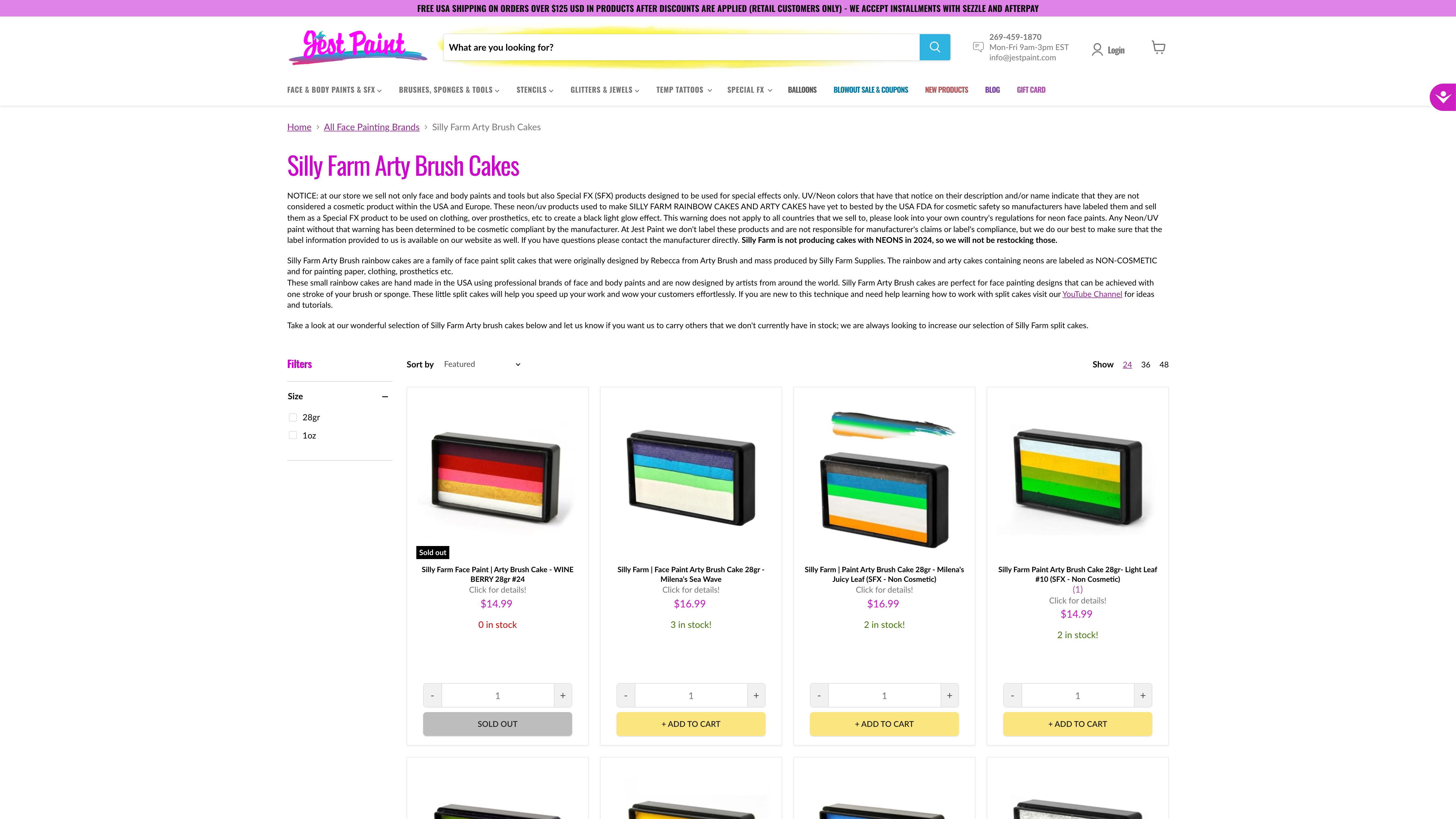 Custom Shopify store development for Jest Paint screenshot 3