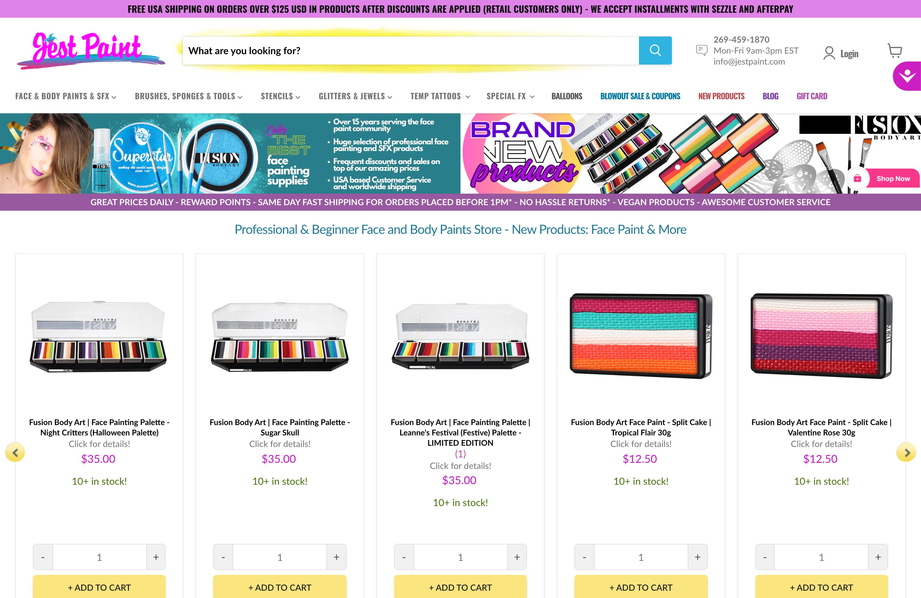 Custom Shopify store development for Jest Paint screenshot 6