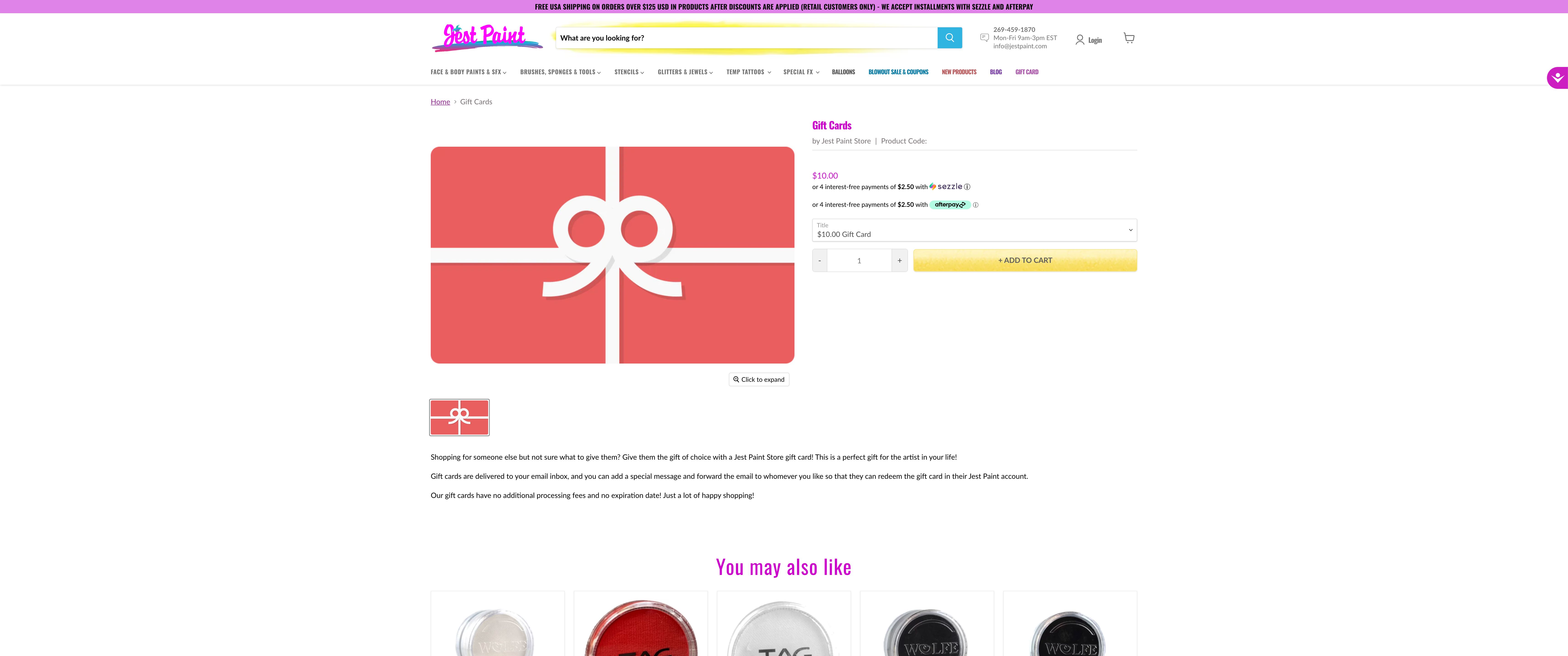 Custom Shopify store development for Jest Paint screenshot 5