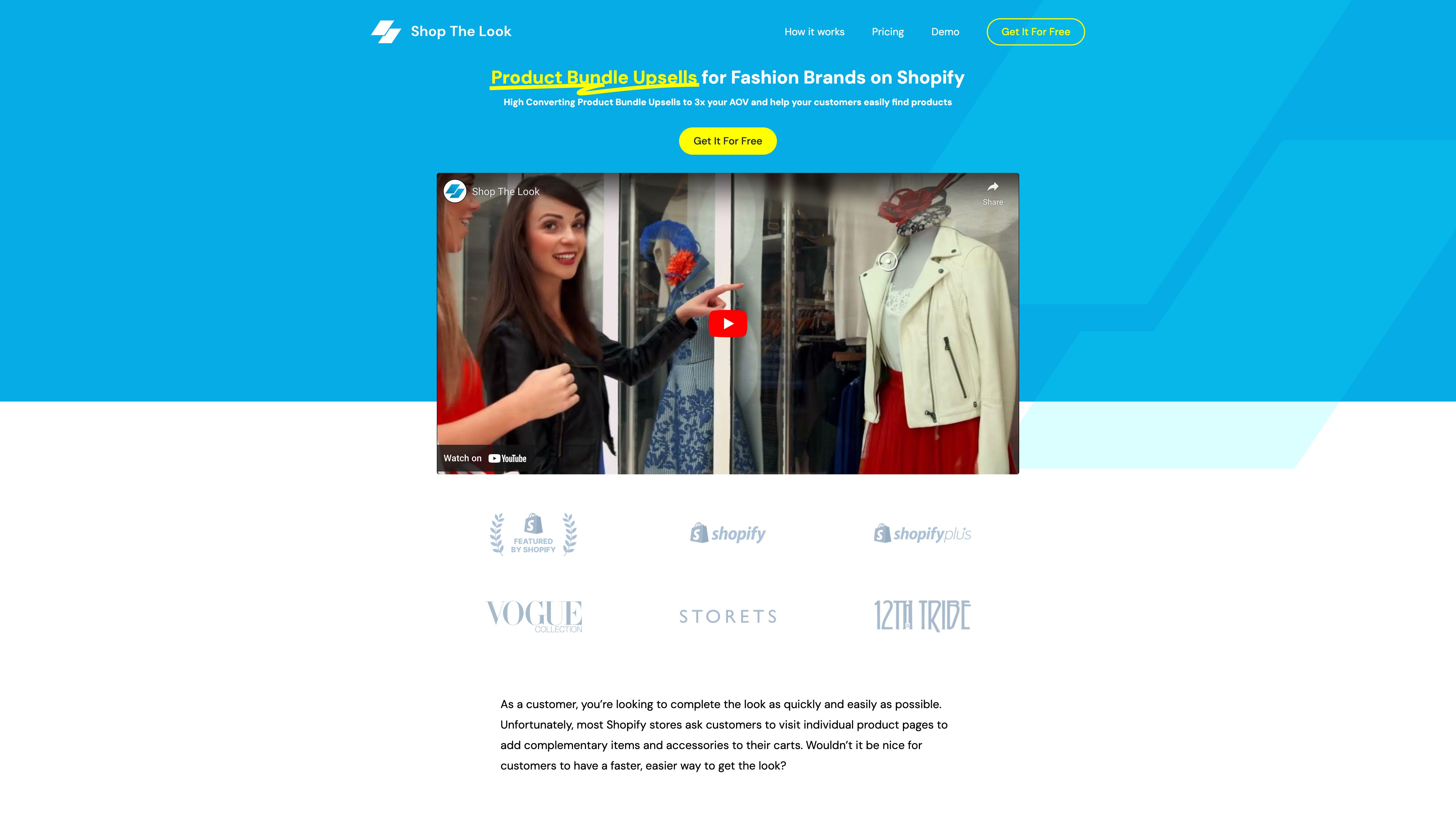 Award-Winning Product Bundling App: Shop The Look