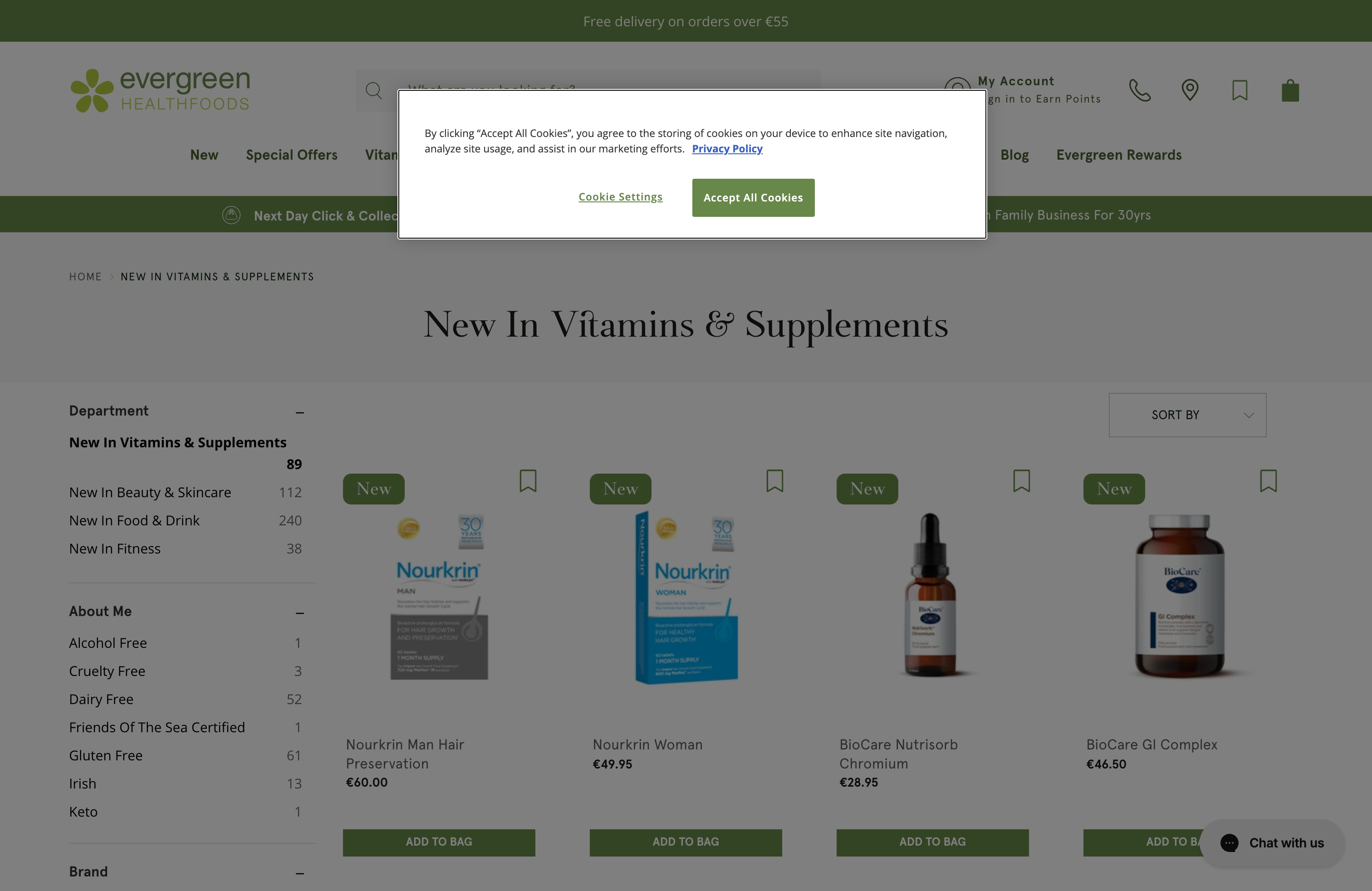 Enhanced Shopify Storefront for Evergreen Healthfoods