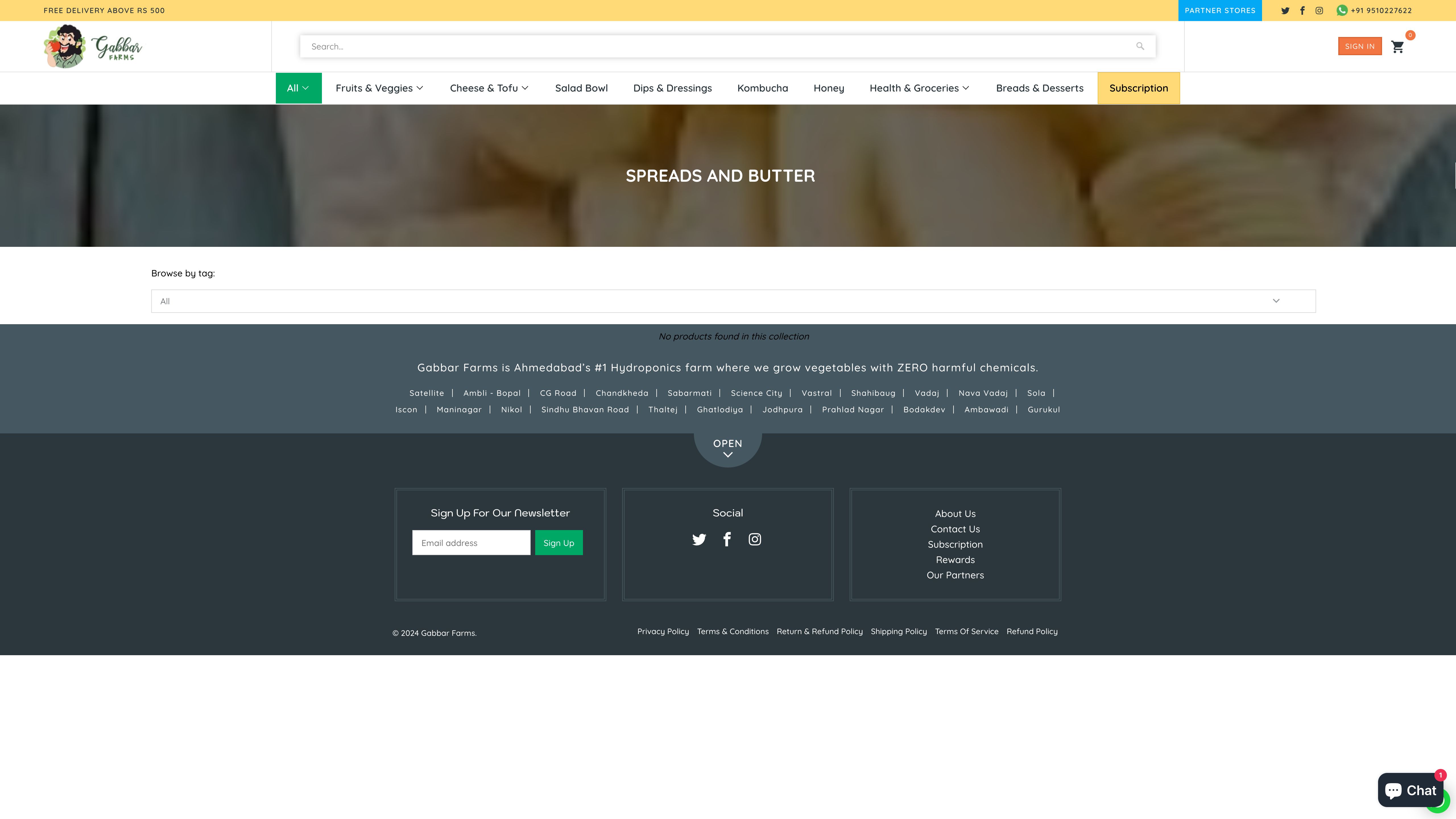 Custom website - www.gabbarfarms.com screenshot 3