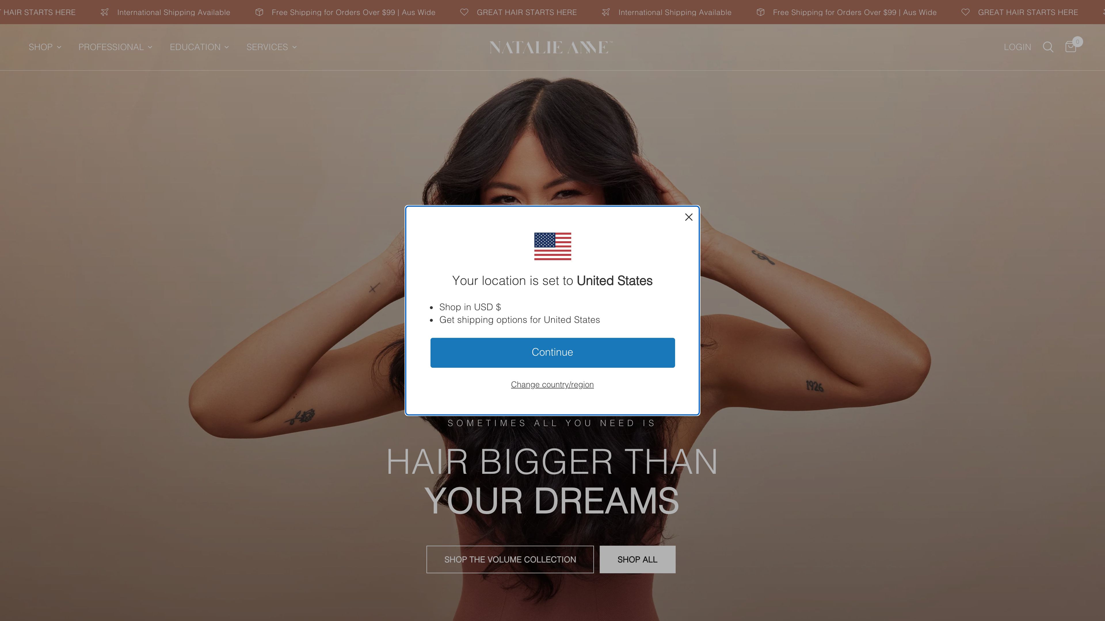 Natalie Anne Haircare screenshot