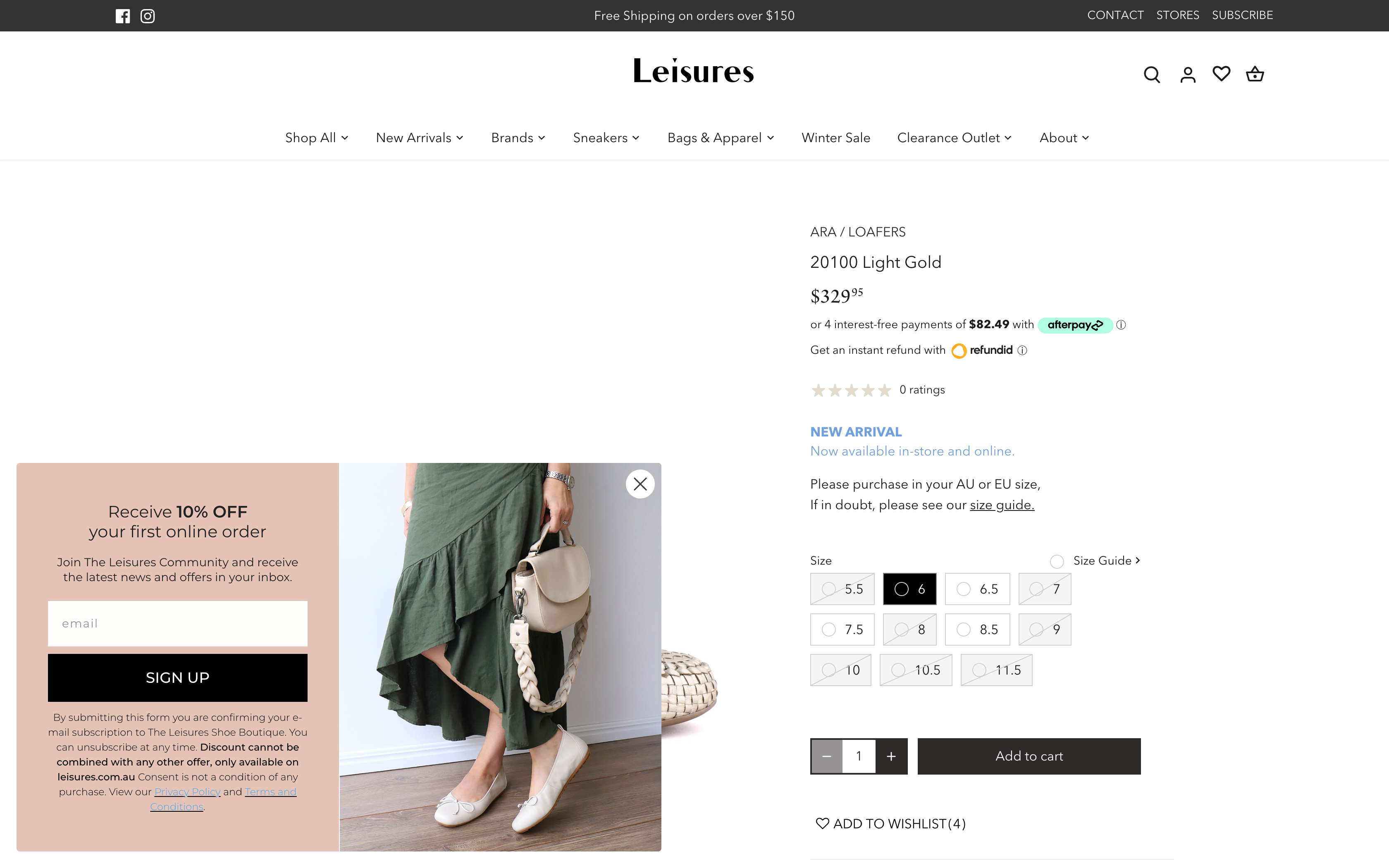 Leisures | A large collection website for shoes and sneakers screenshot 3