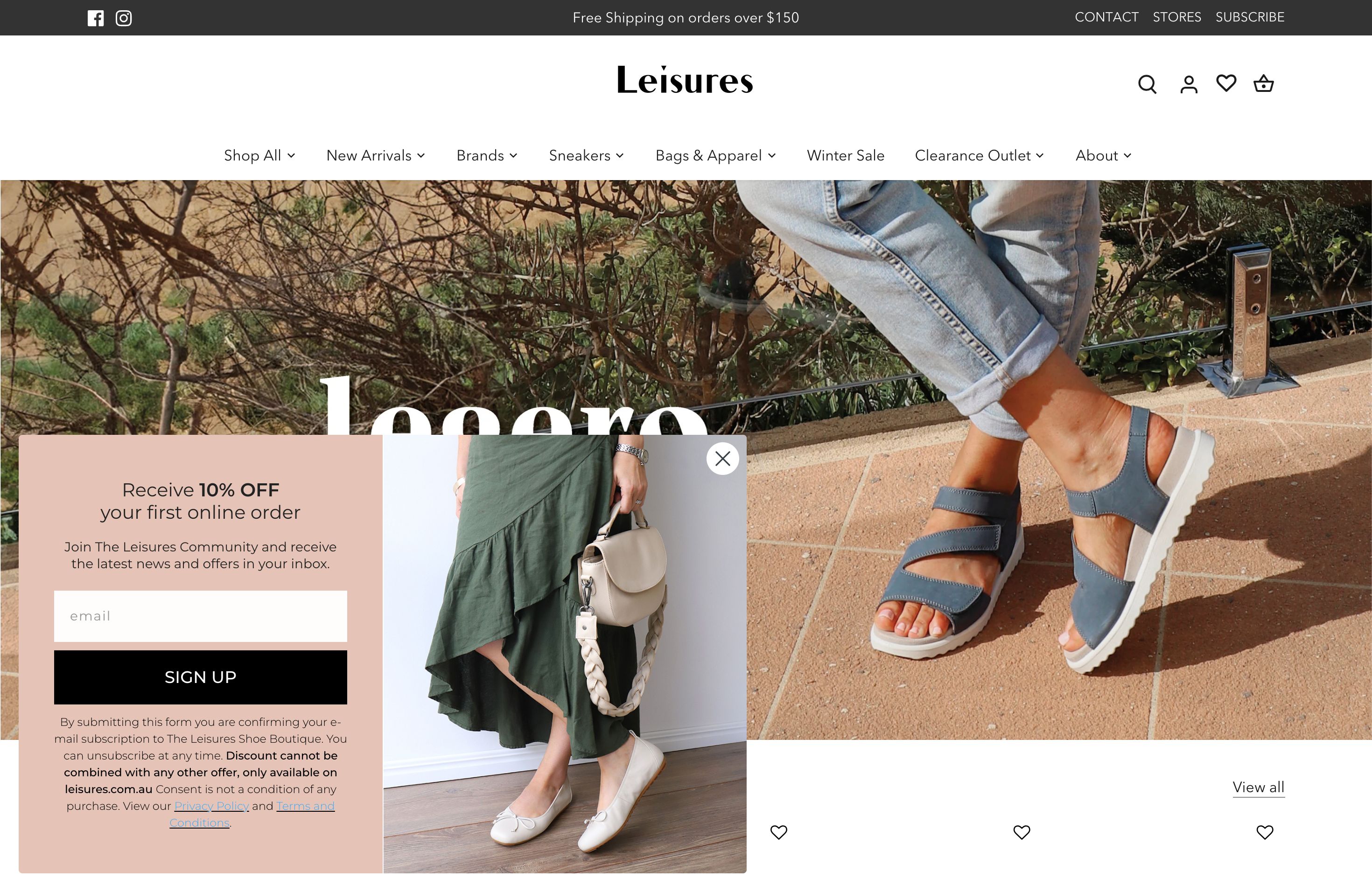 Leisures | A large collection website for shoes and sneakers screenshot 4