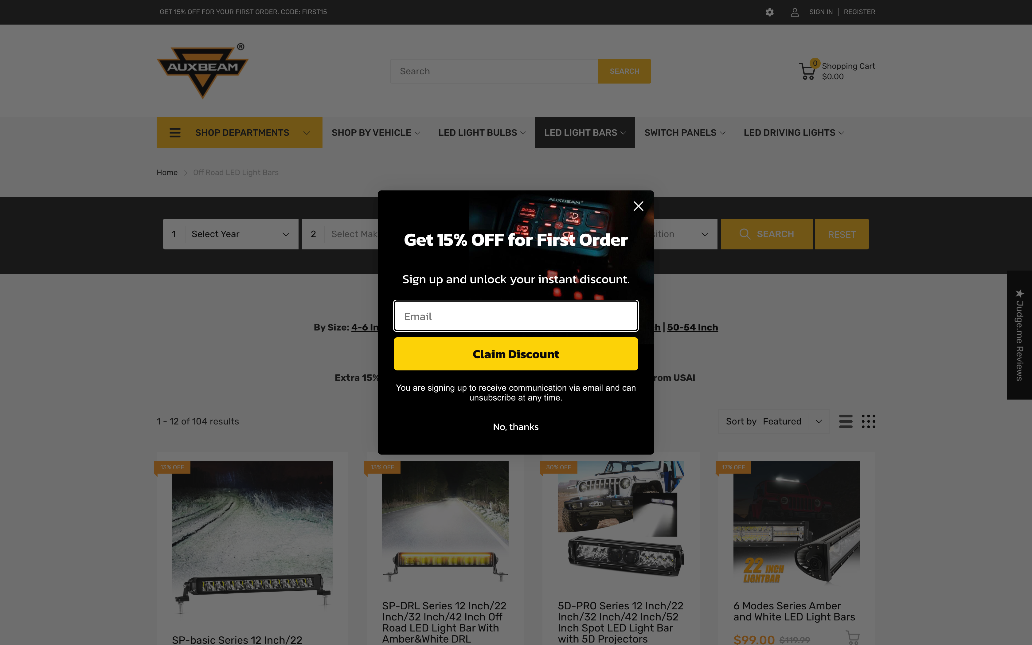 Auxbeam Automotive Lighting screenshot