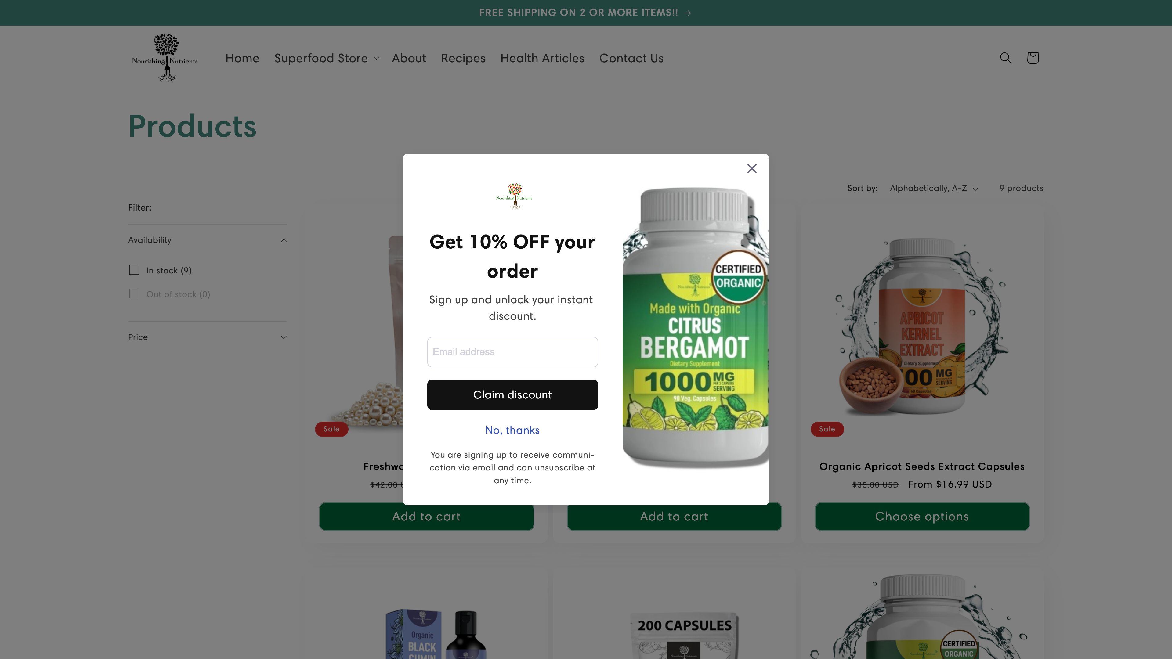 Store redesign and enhancement of aesthetics - Nourishing nutrients screenshot 2