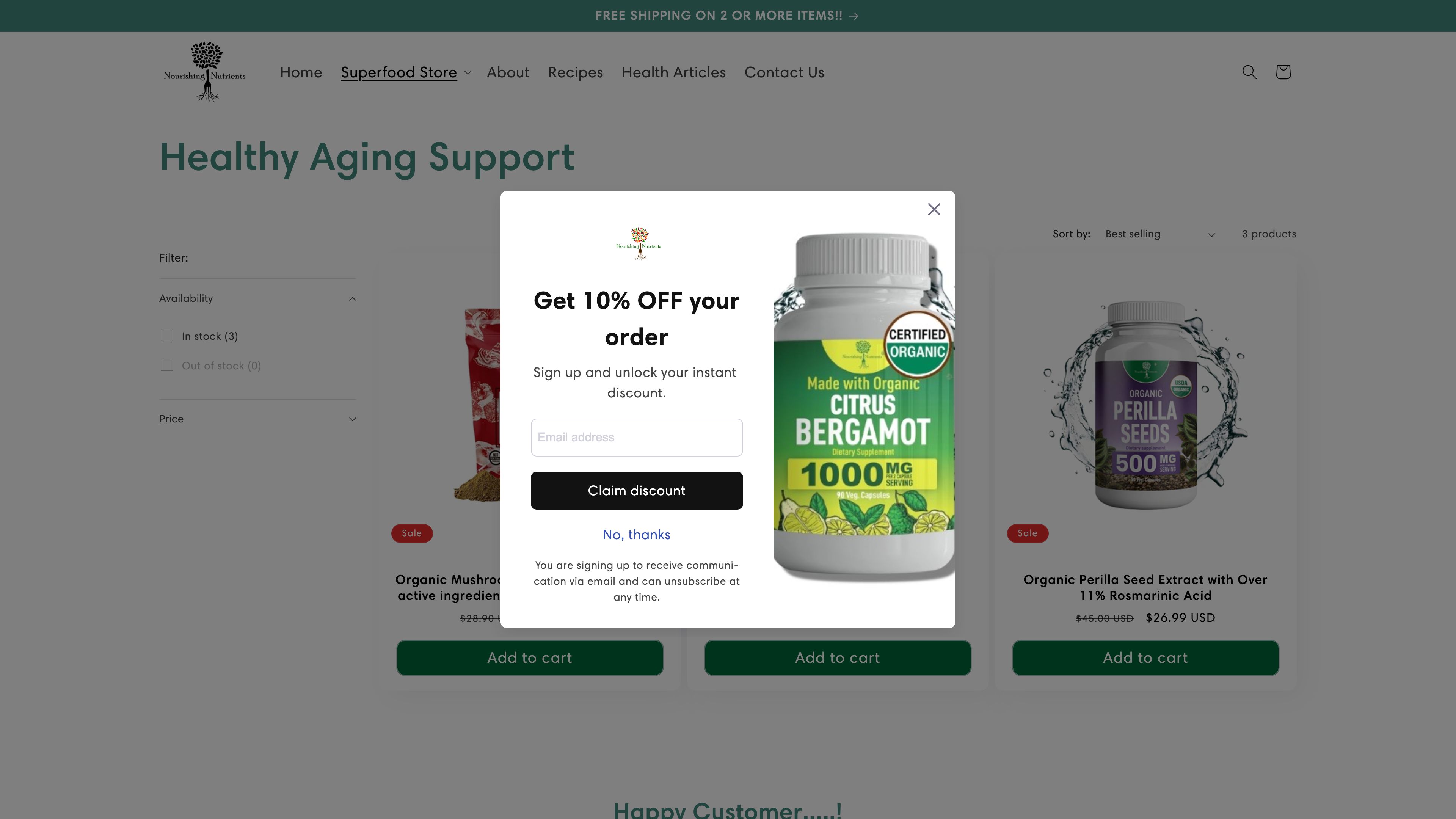 Store redesign and enhancement of aesthetics - Nourishing nutrients screenshot 4