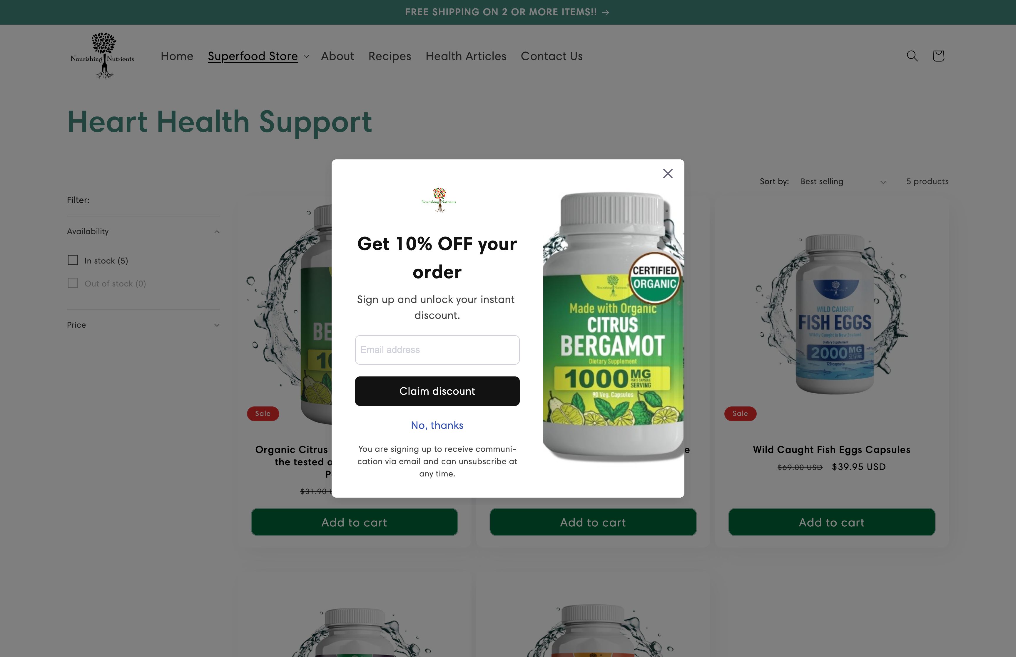 Store redesign and enhancement of aesthetics - Nourishing nutrients screenshot 3