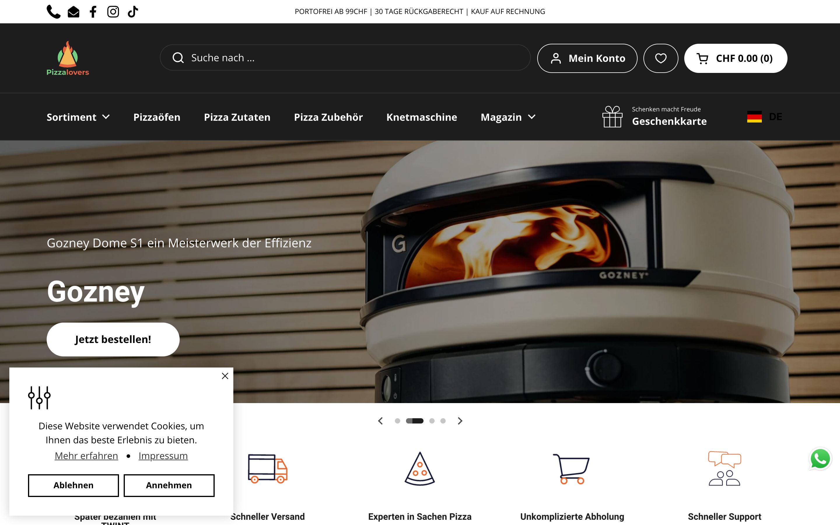 Pizzalovers.ch screenshot 7