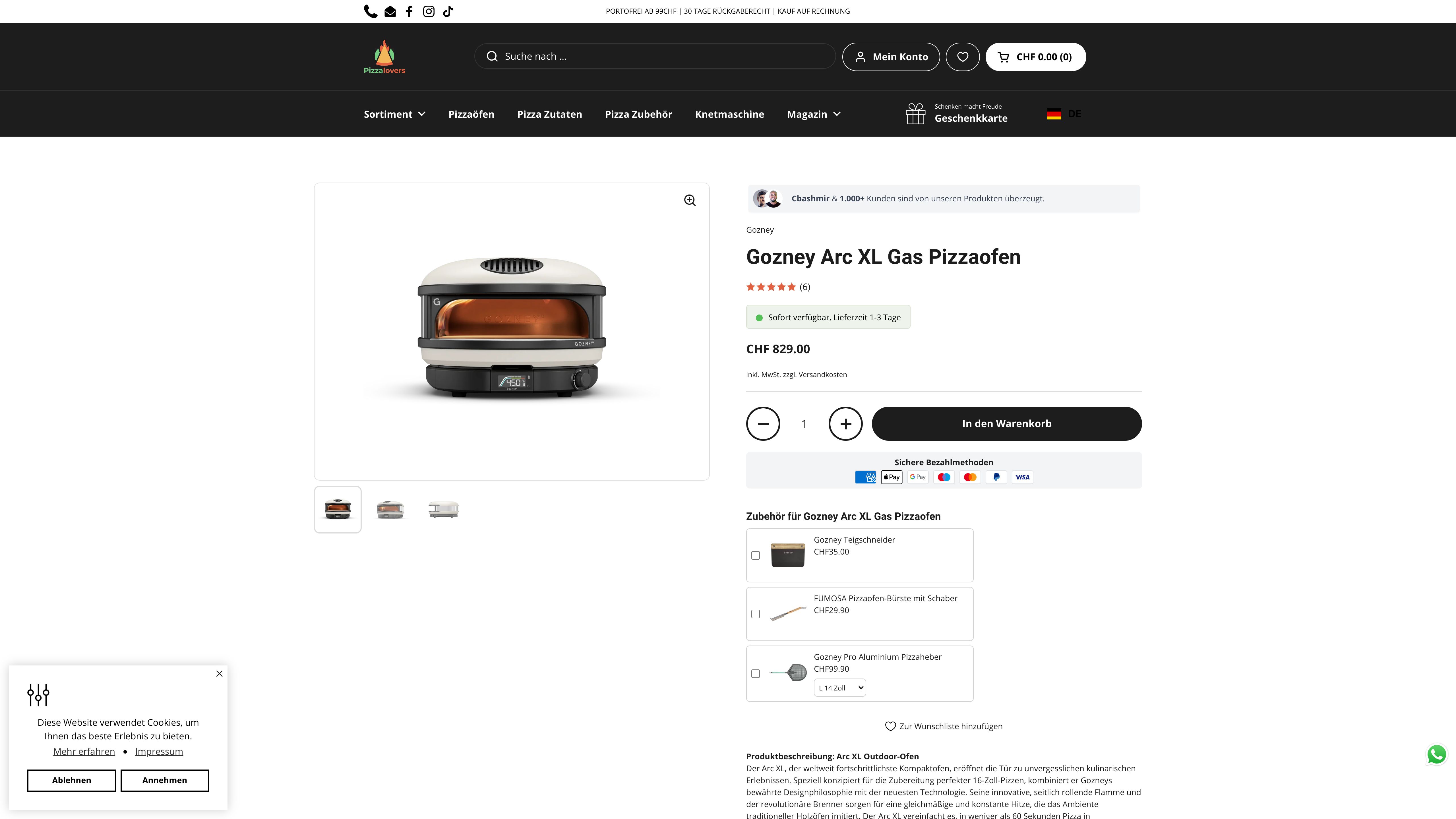 Pizzalovers.ch screenshot 5