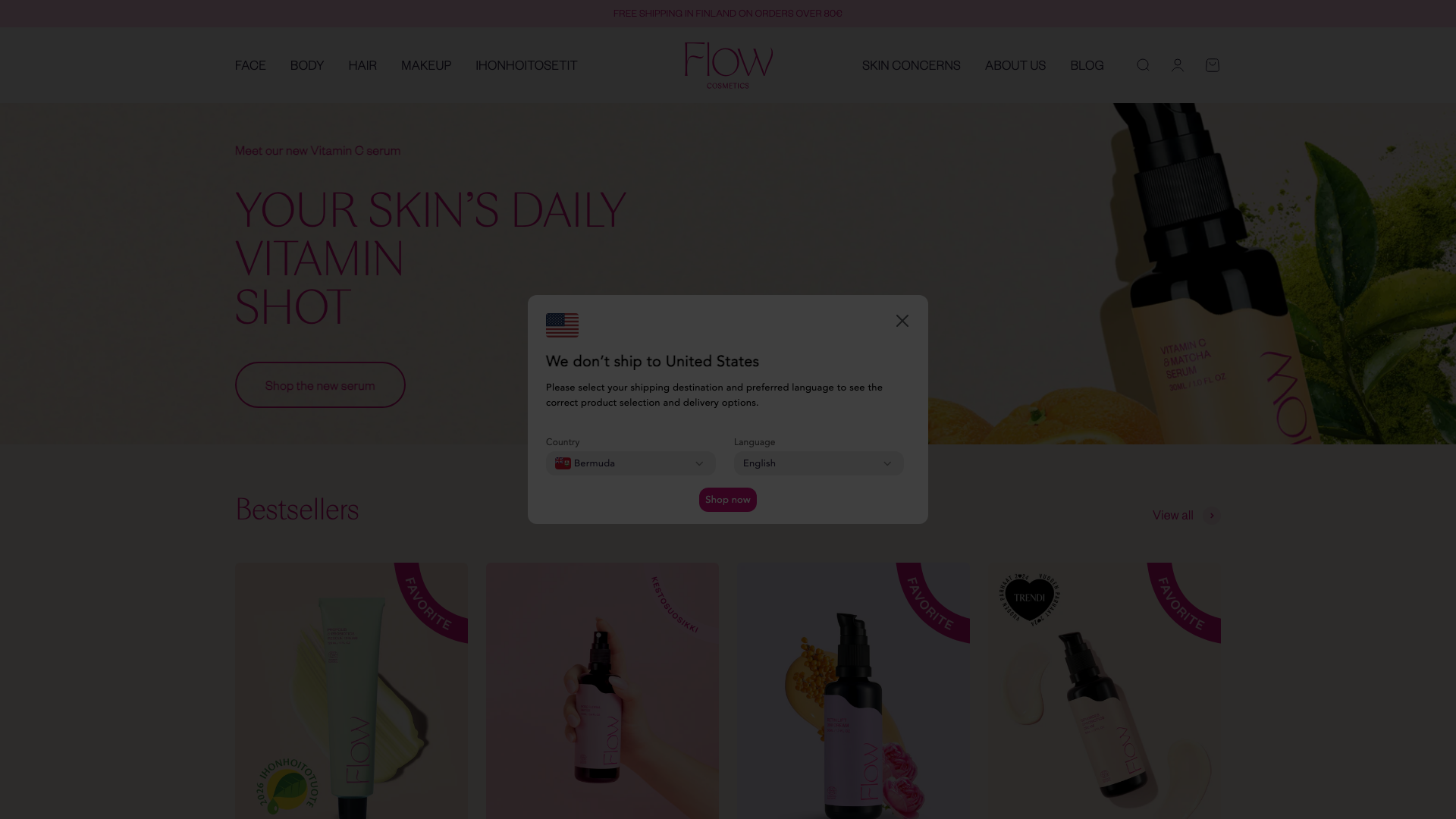 Flow Cosmetics - Store redesign & continuous development
