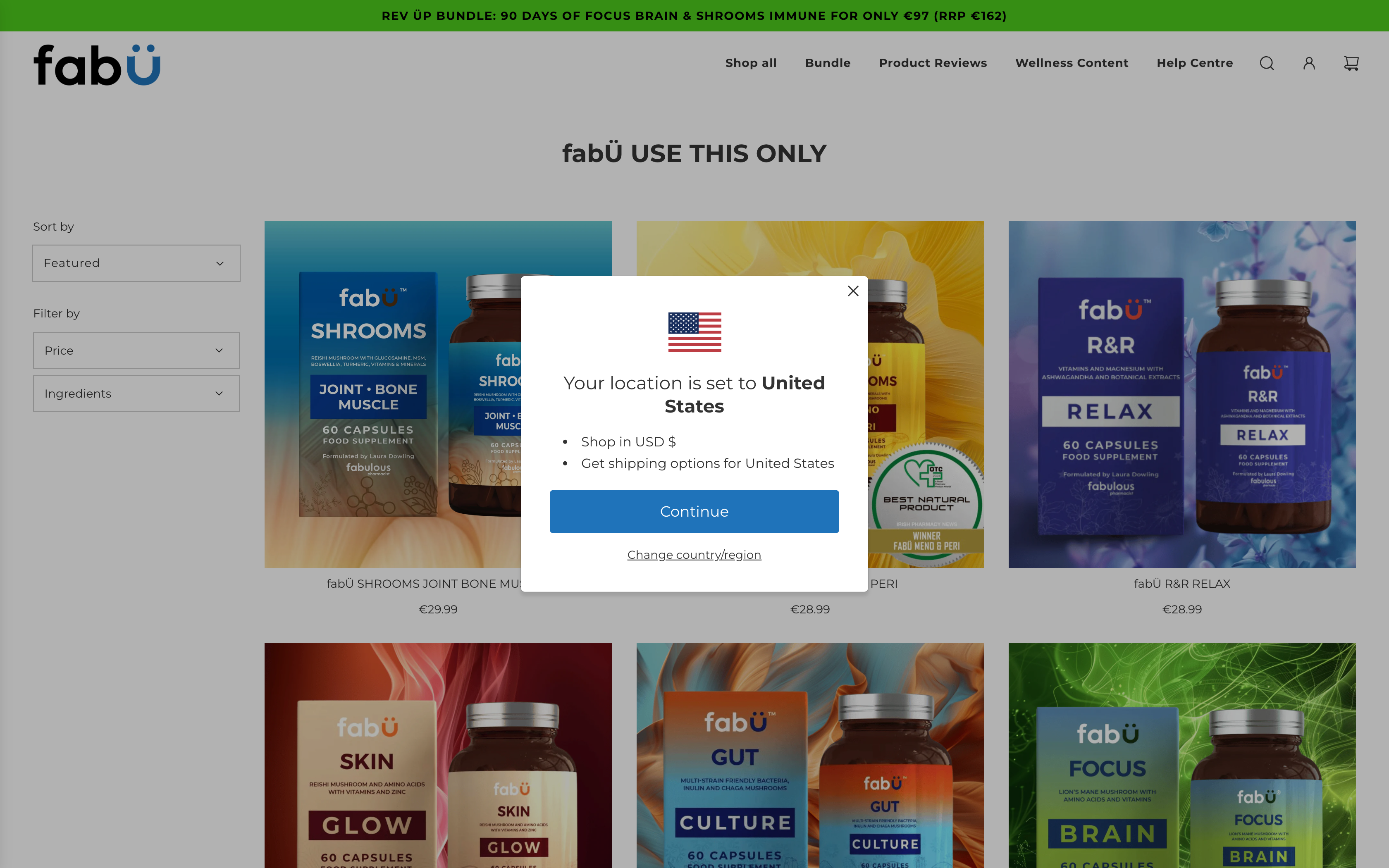 Greenfield Build for Fabuwellness: A Store for Functional Mushroom Supplements