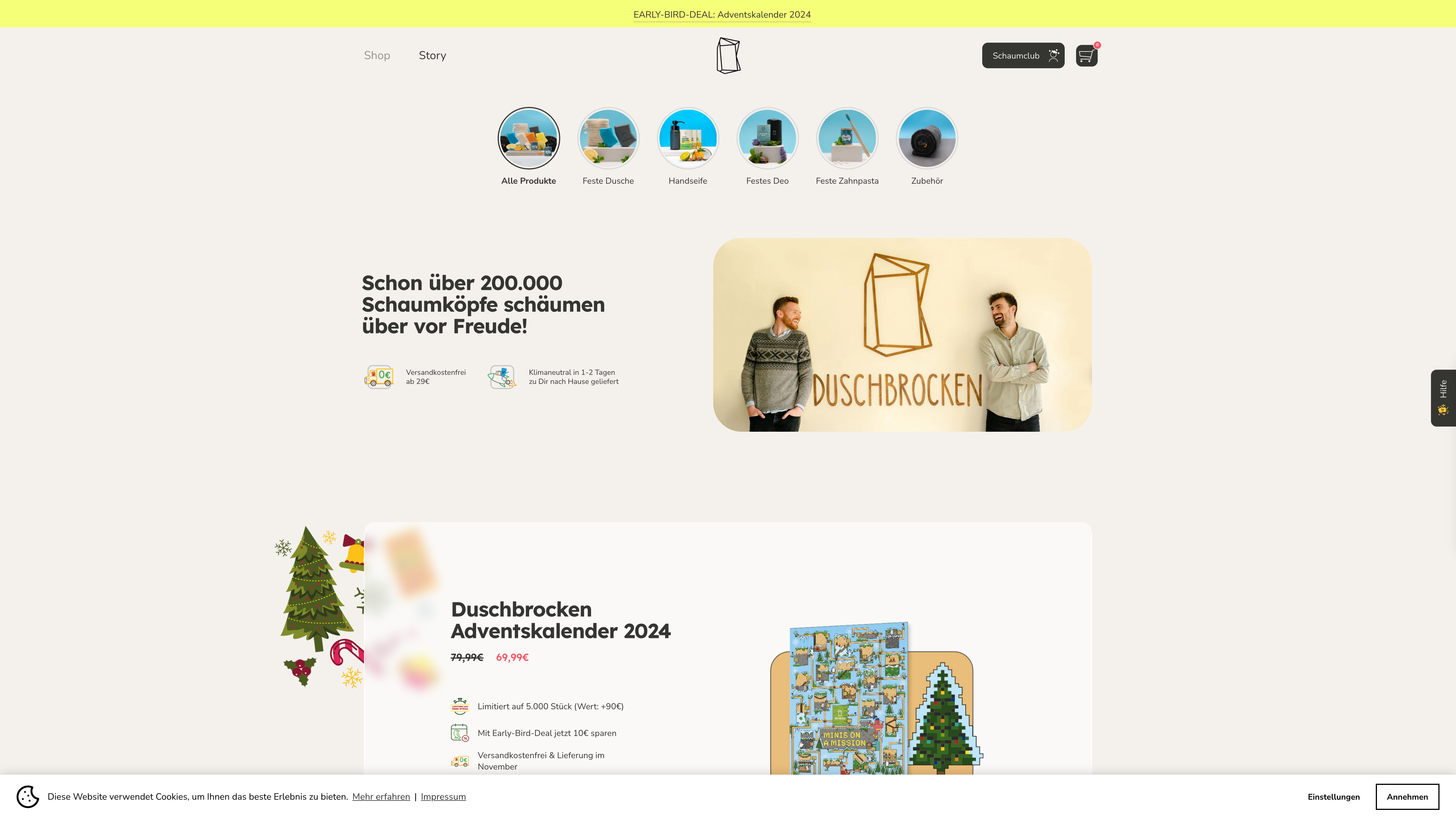 Duschbrocken Relaunch screenshot