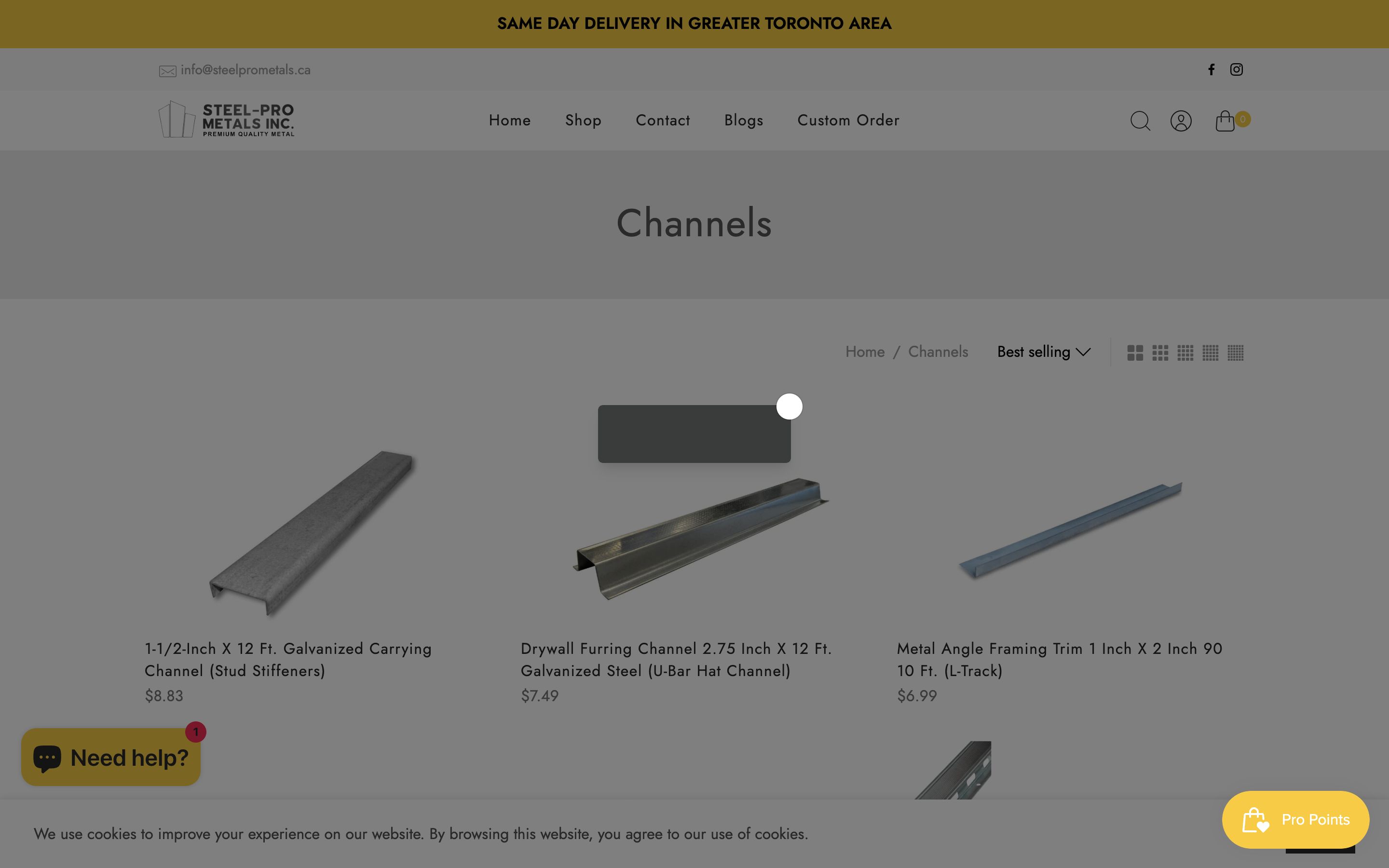 Construction Supplies Store in Toronto screenshot