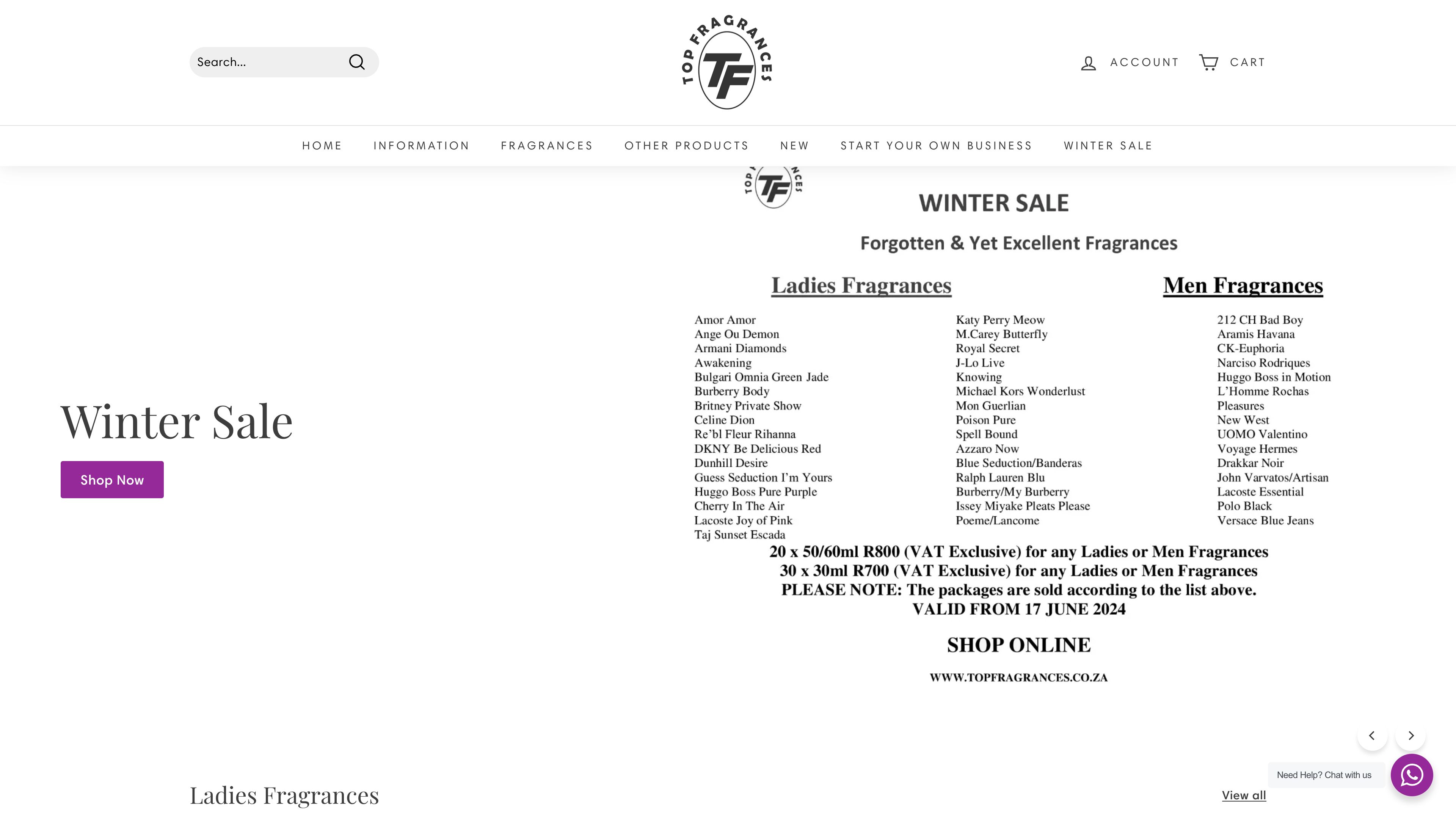 Wholesale Perfume Supplier: Top Fragrances in South Africa