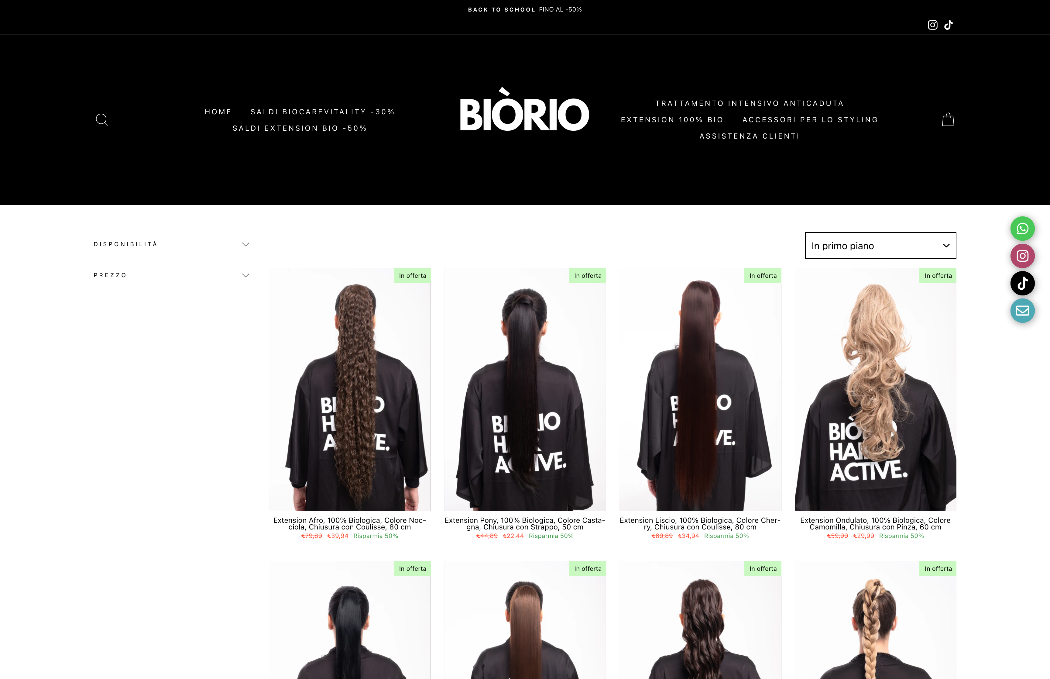 BIORIO.IT - Prodotti Bio per una Chioma Sana e Bella screenshot 2