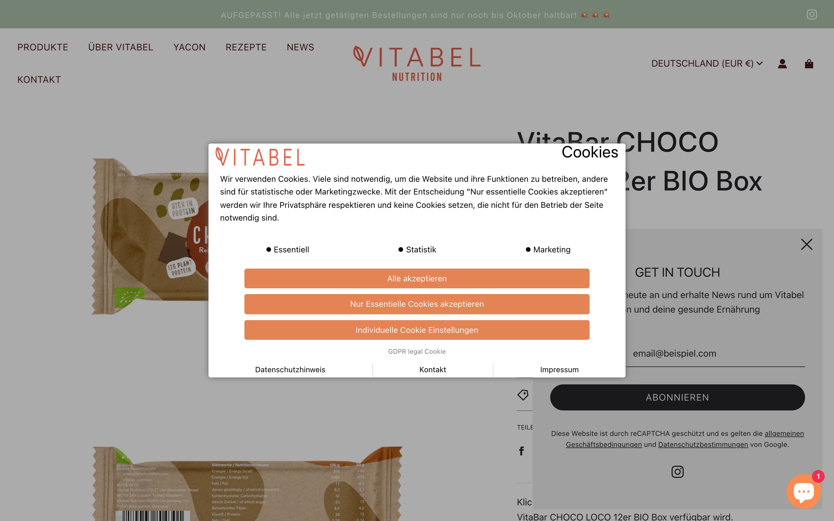 Wertiger D2C Shop für Nahrungsergänzungsmittel – vitabelnutrition.com screenshot 3