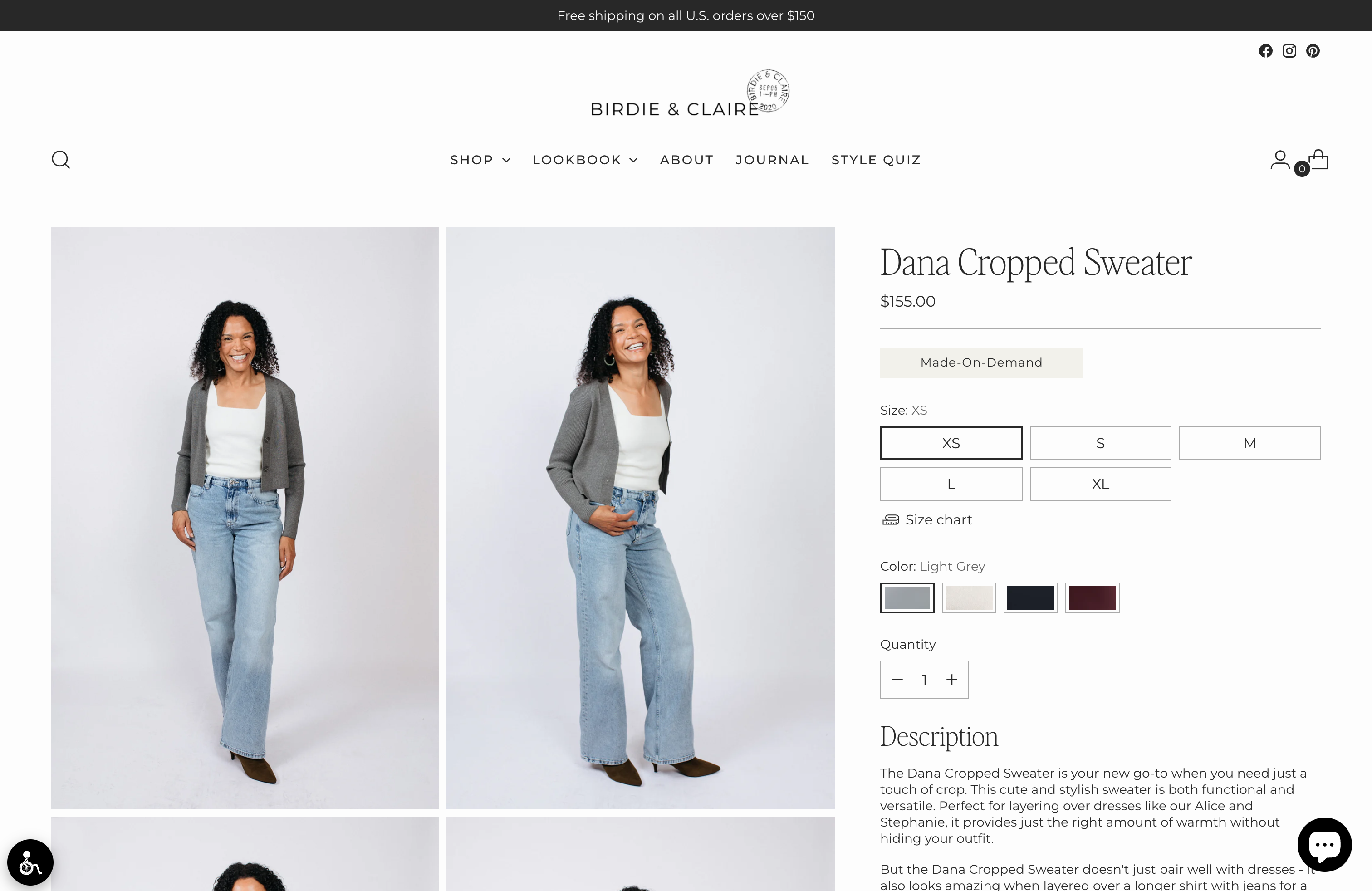 Fashion/clothing website screenshot 3