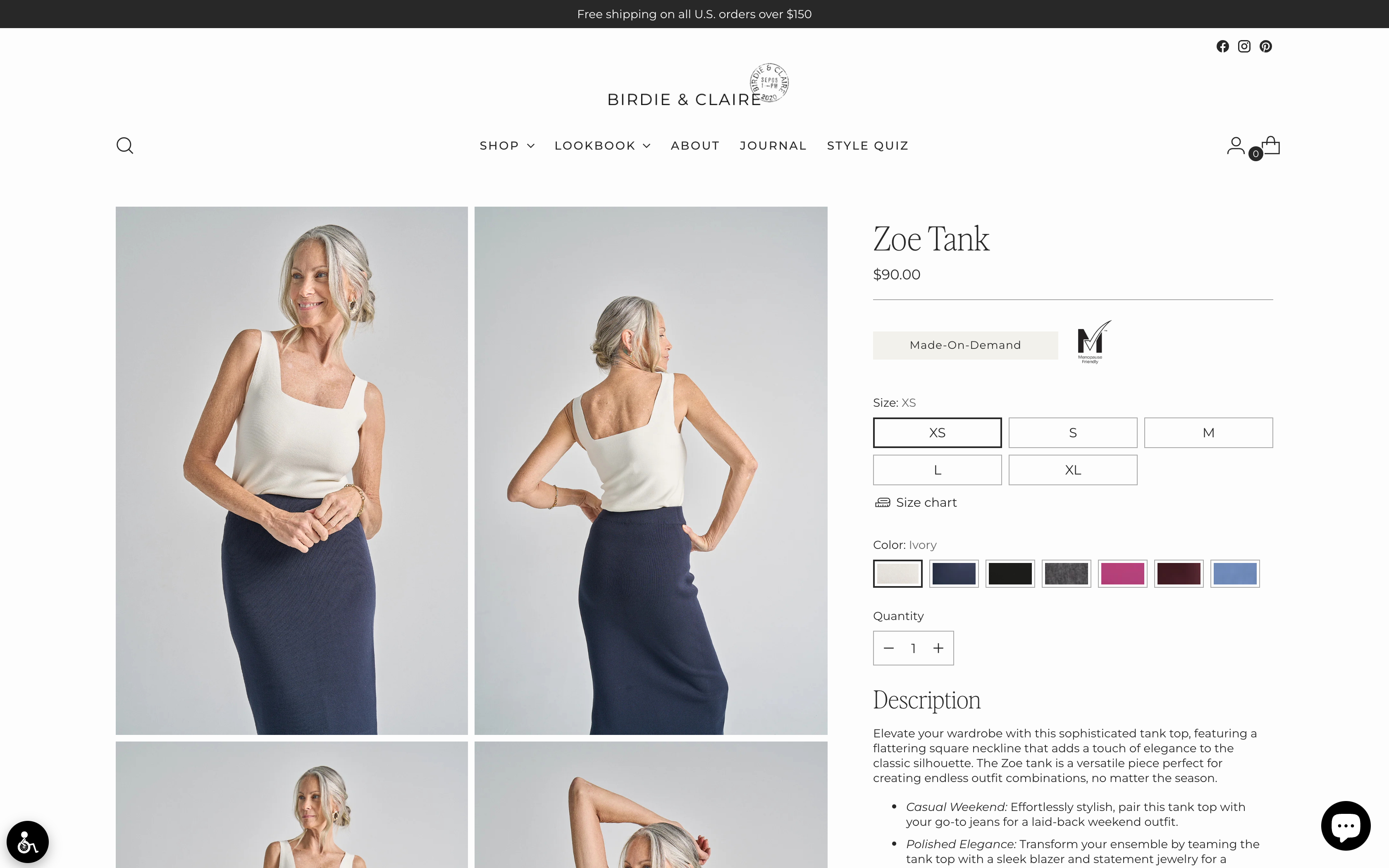 Fashion/clothing website screenshot 4