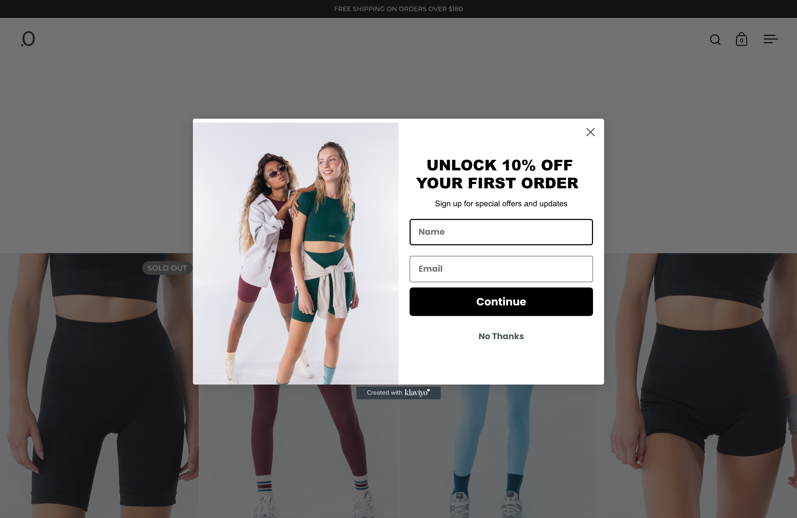 Ecommerce design and development for an activewear brand.  screenshot 3