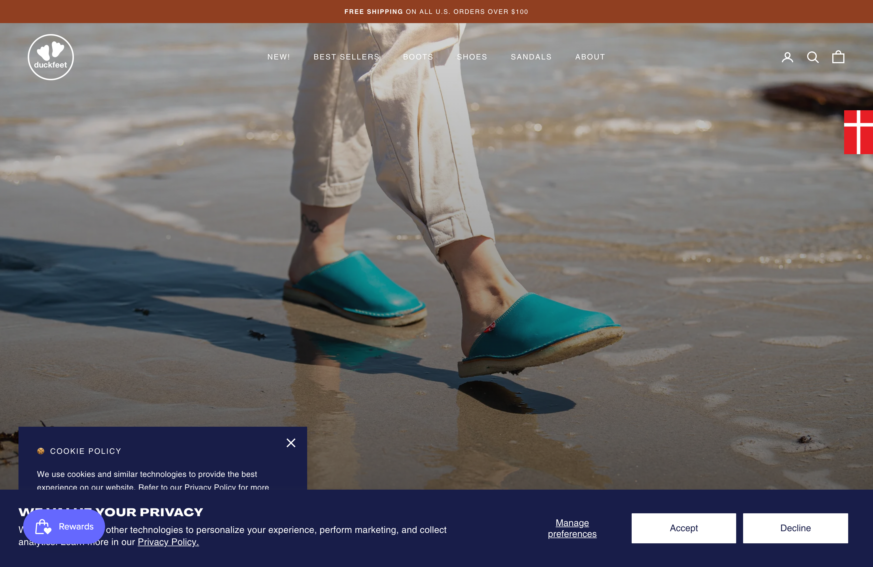 Sustainability App for Duckfeet screenshot