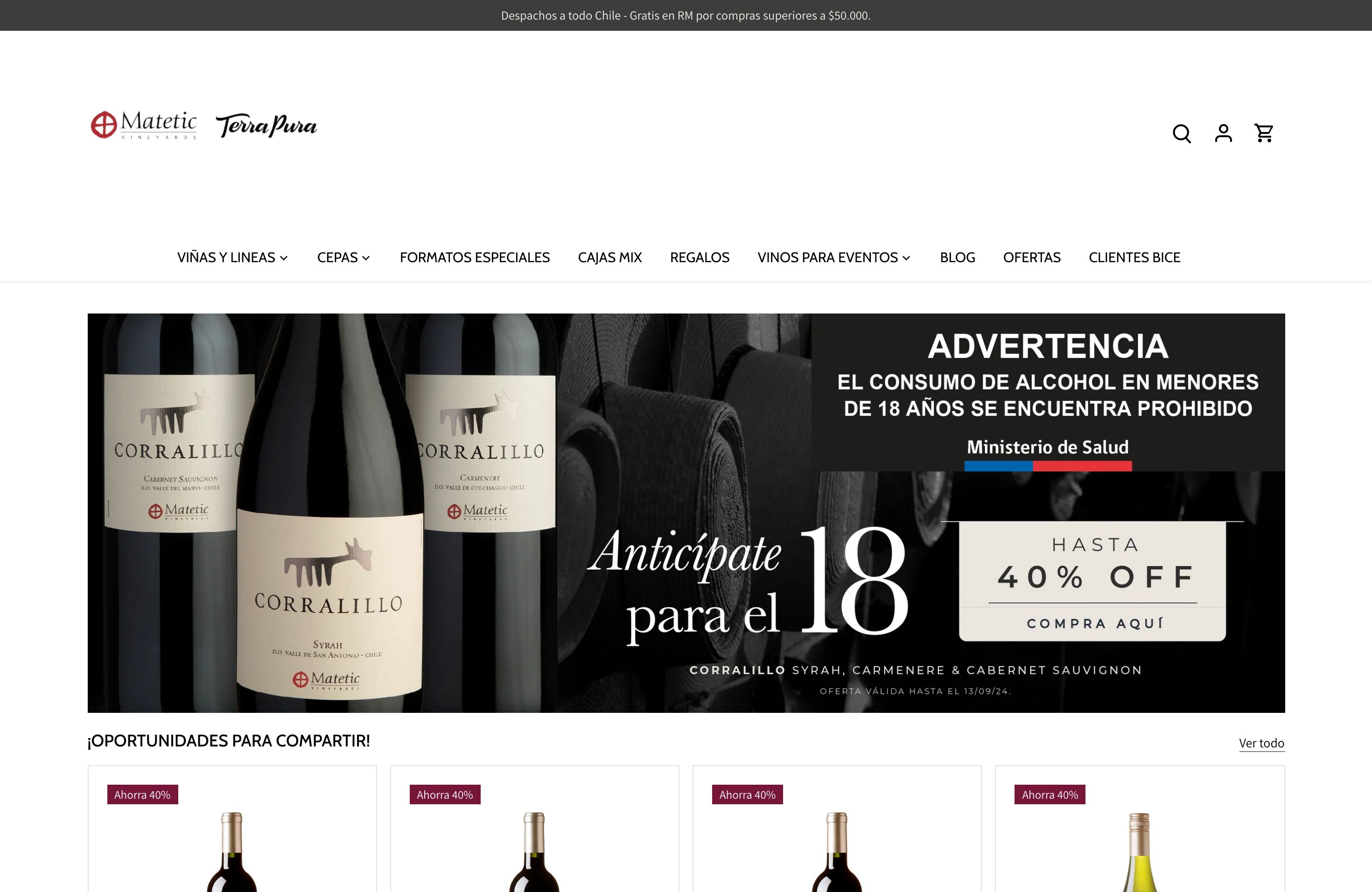 Matetic, una viña chilena ultrapremium. screenshot