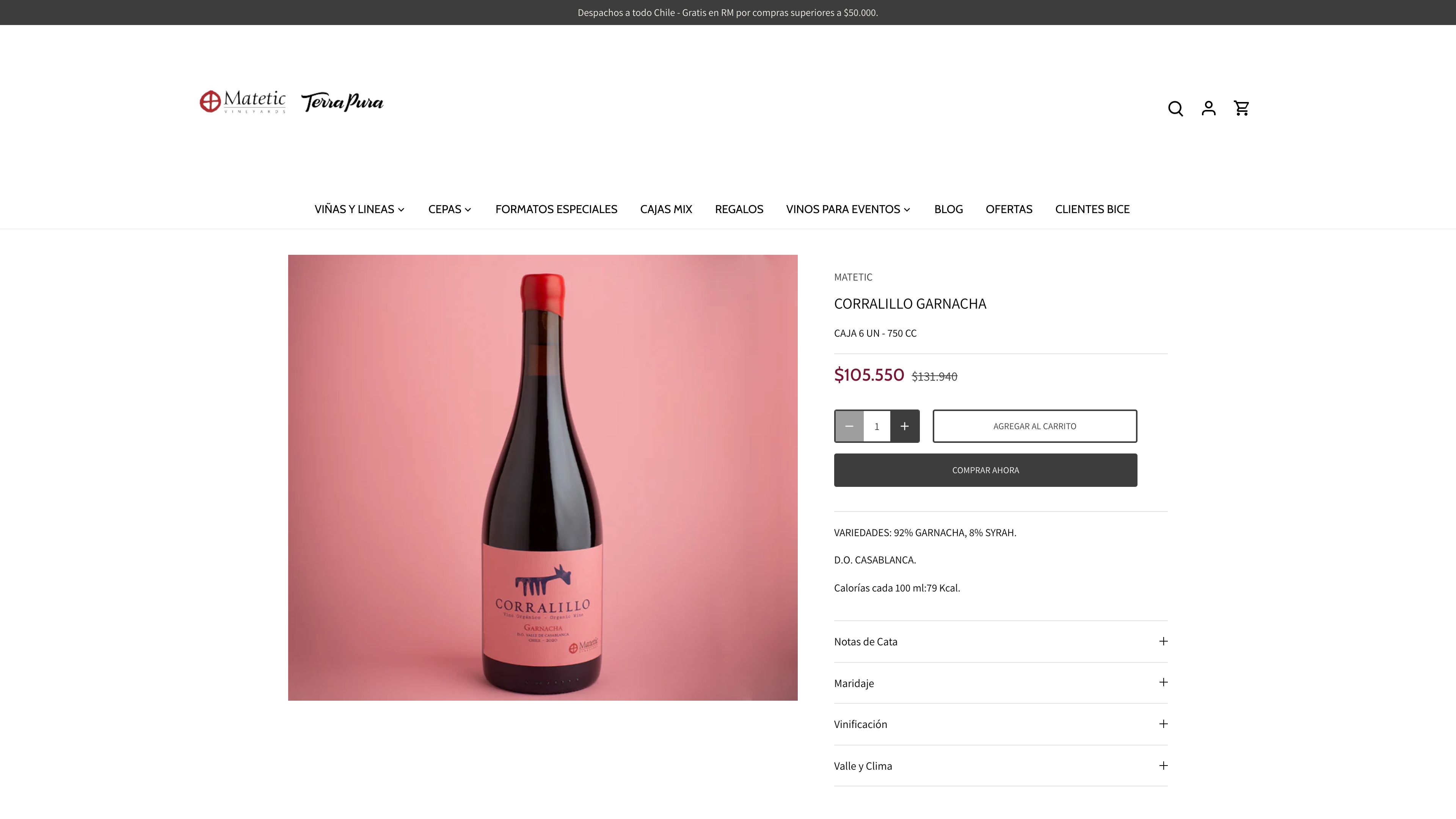 Matetic, una viña chilena ultrapremium. screenshot 4