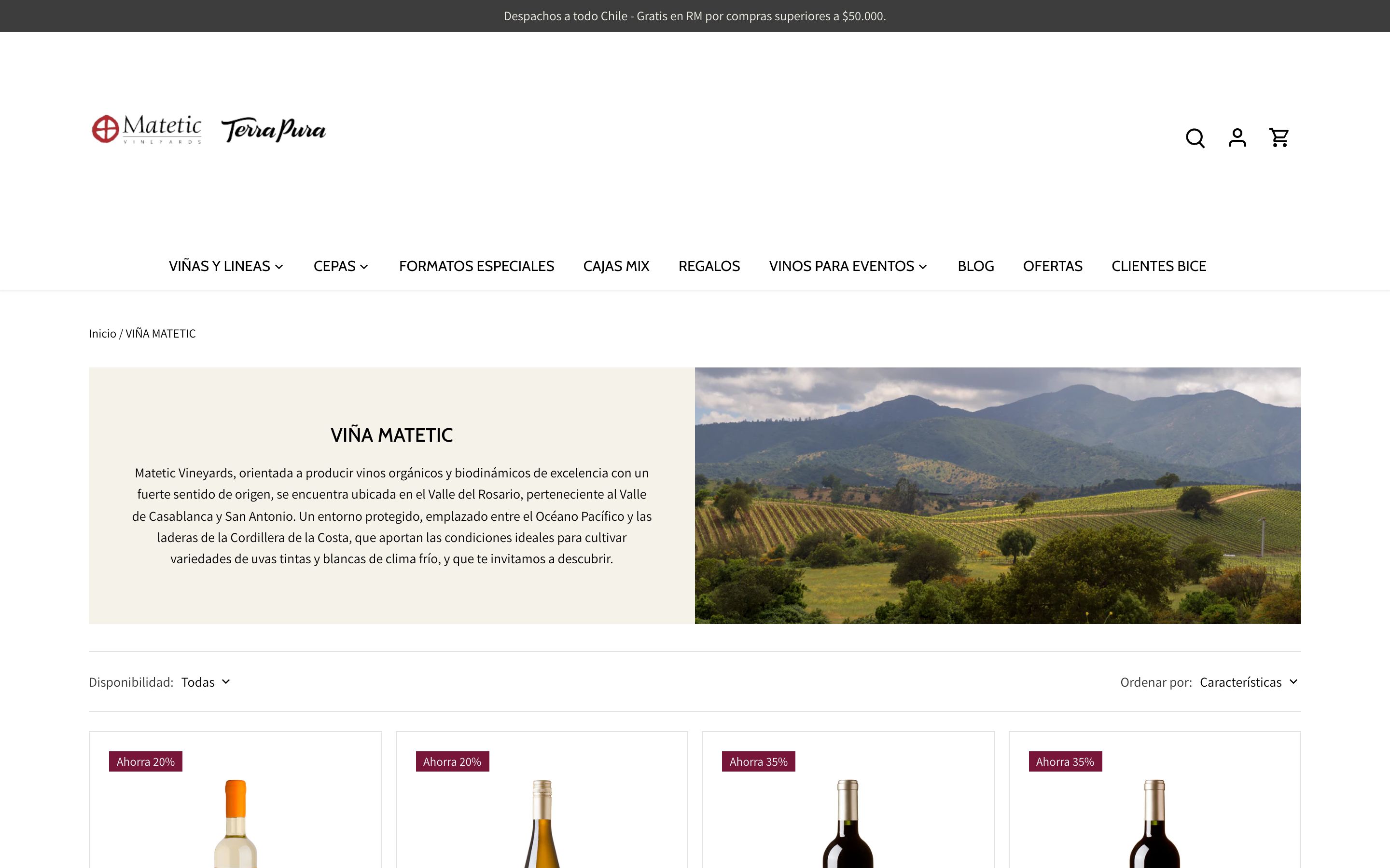 Matetic, una viña chilena ultrapremium. screenshot 6