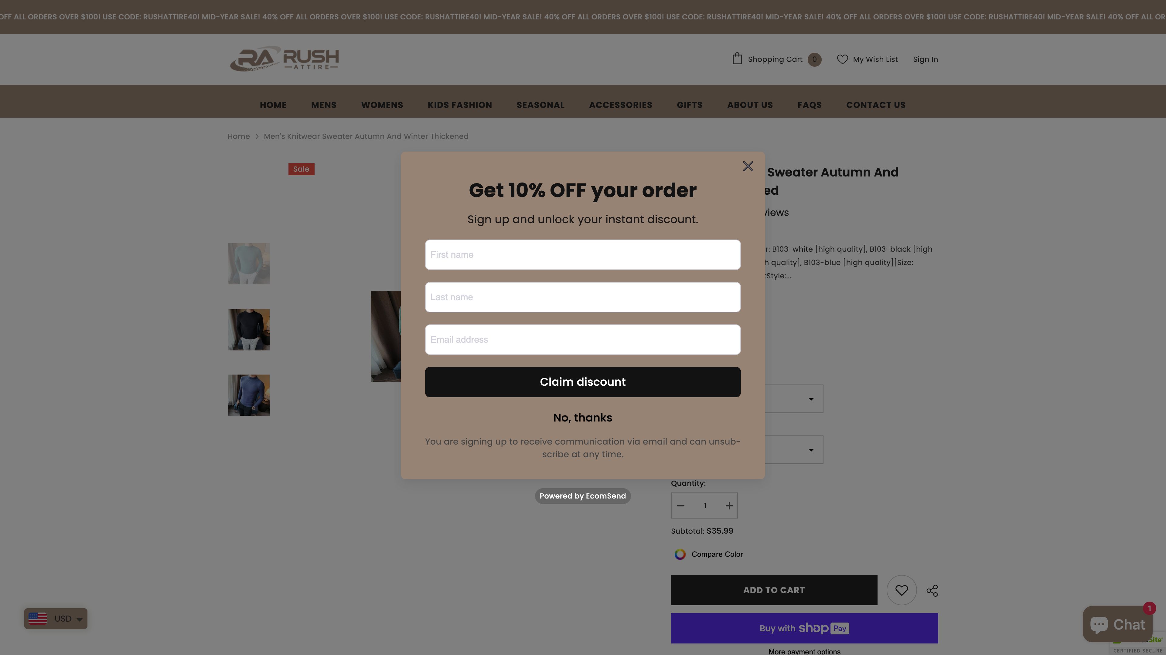 Rush Attire: Comprehensive Clothing Store for All Ages