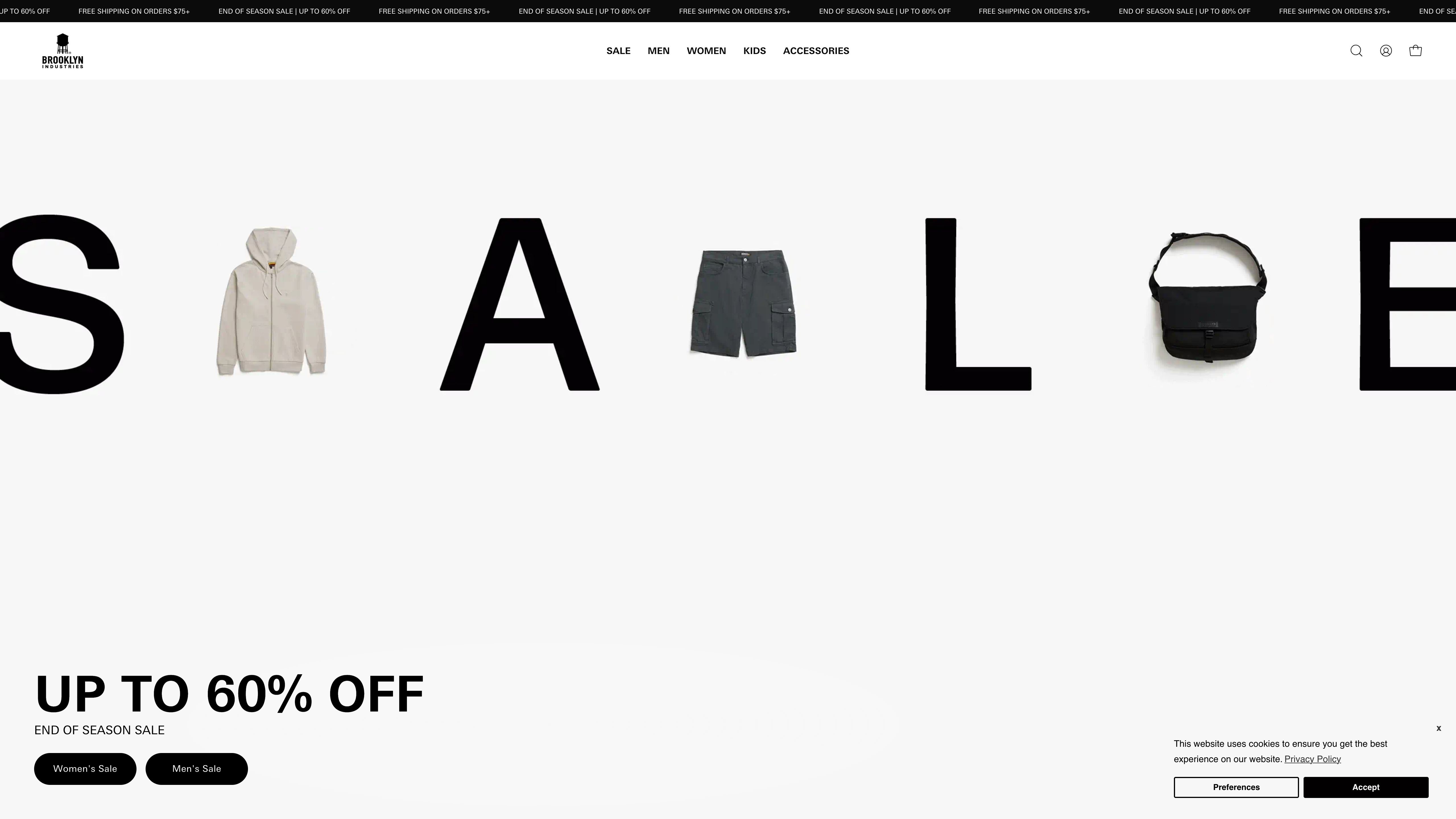 Brooklyn Industries - Clothing and Fashion Shopify Store Redesign screenshot 4