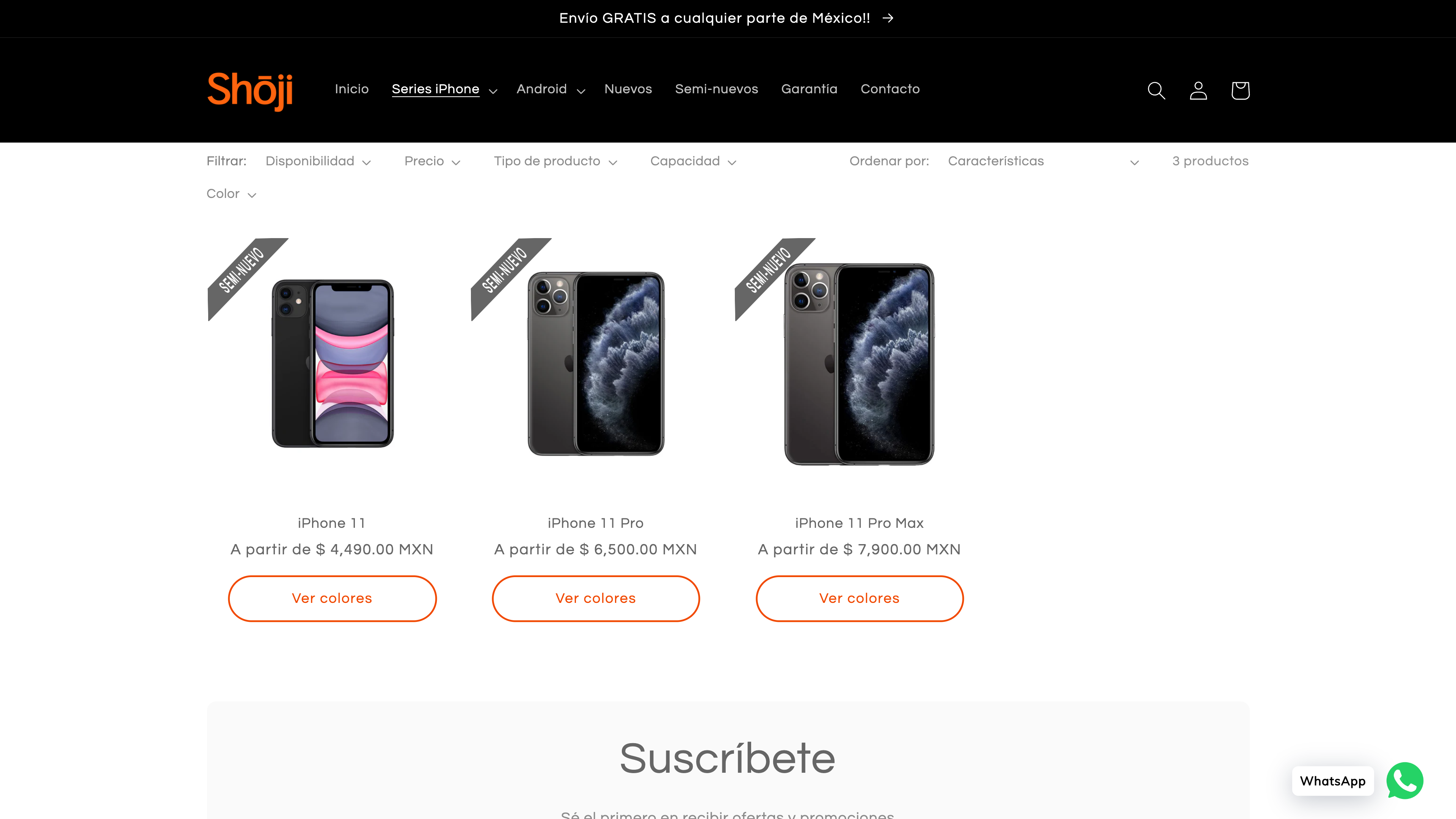 Desarrollo de tienda y soporte Shoji  screenshot