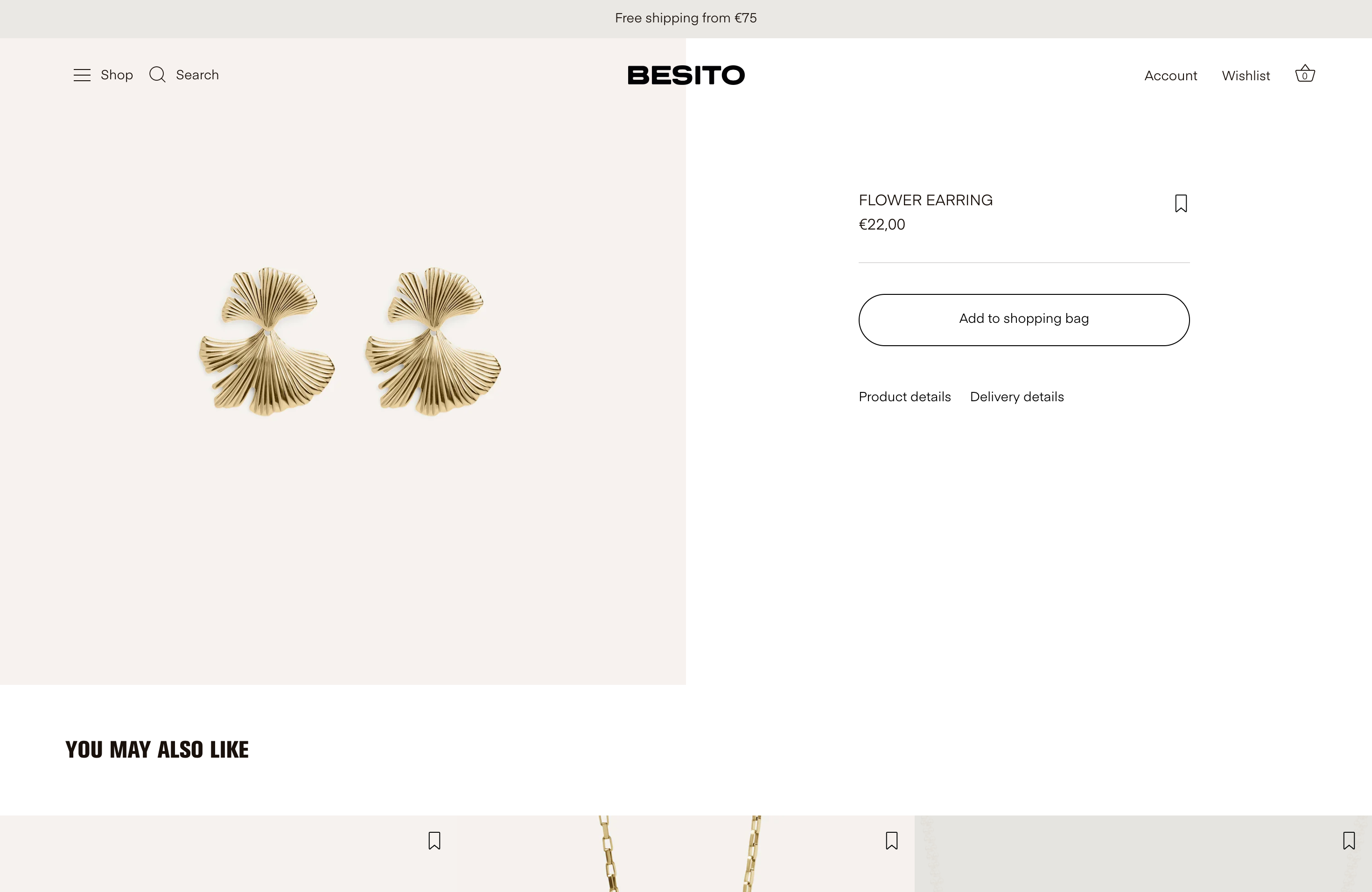 Shopify webshop Besito Jewels screenshot 4