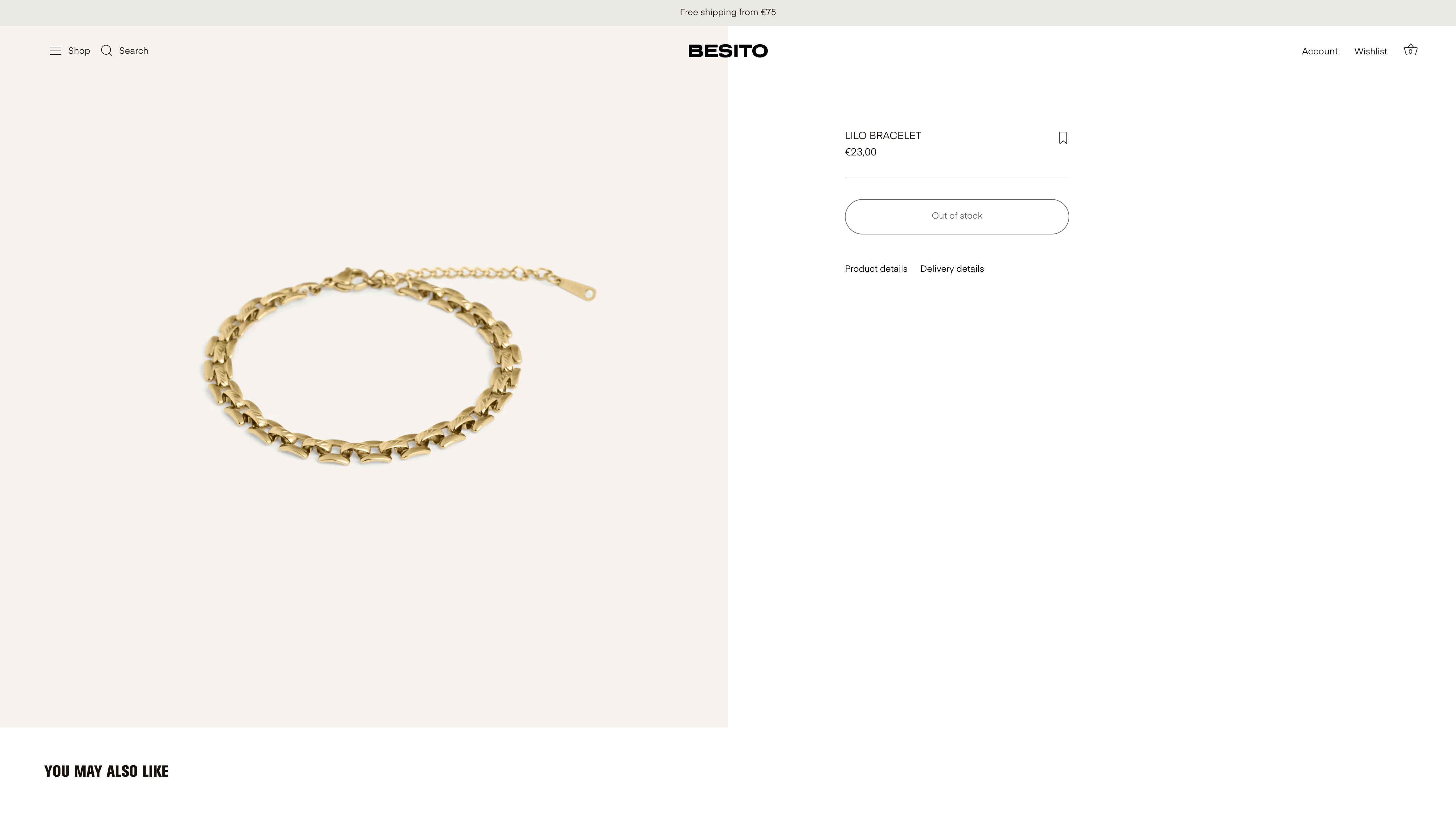 Shopify webshop Besito Jewels screenshot 5