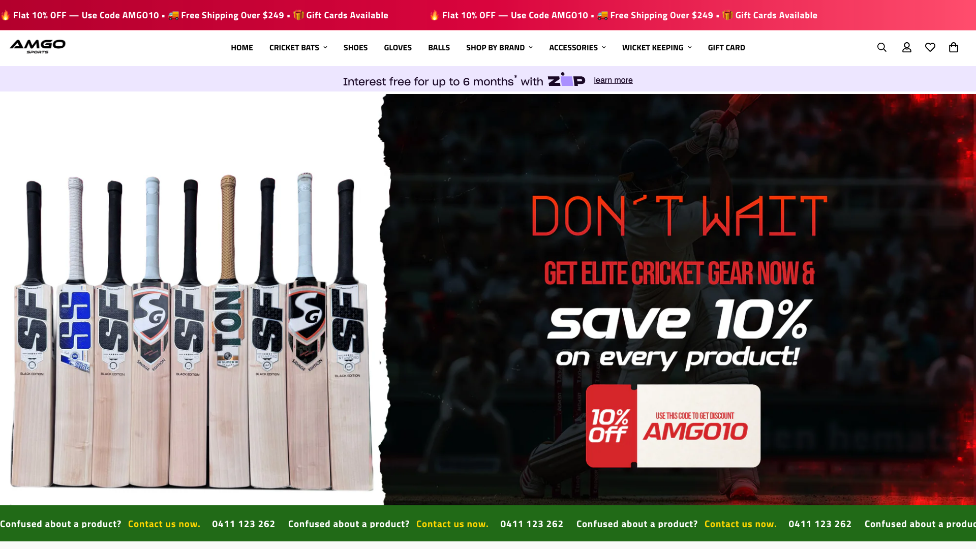 Custom Shopify Store for AMGO Sports: Elevating Cricket Gear Shopping