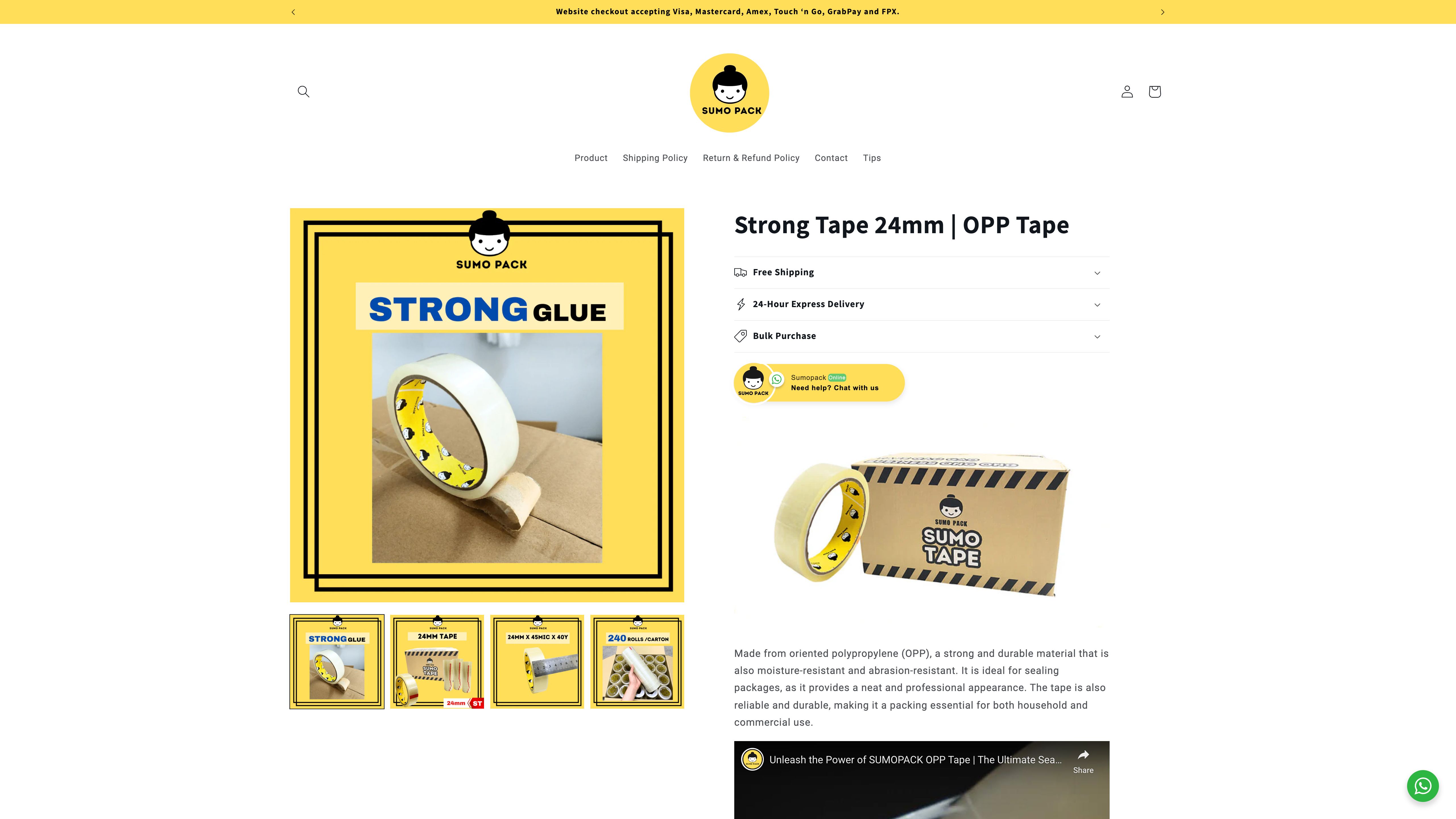 Crafted Sumopack®'s website to boost online sales & brand awareness screenshot 3