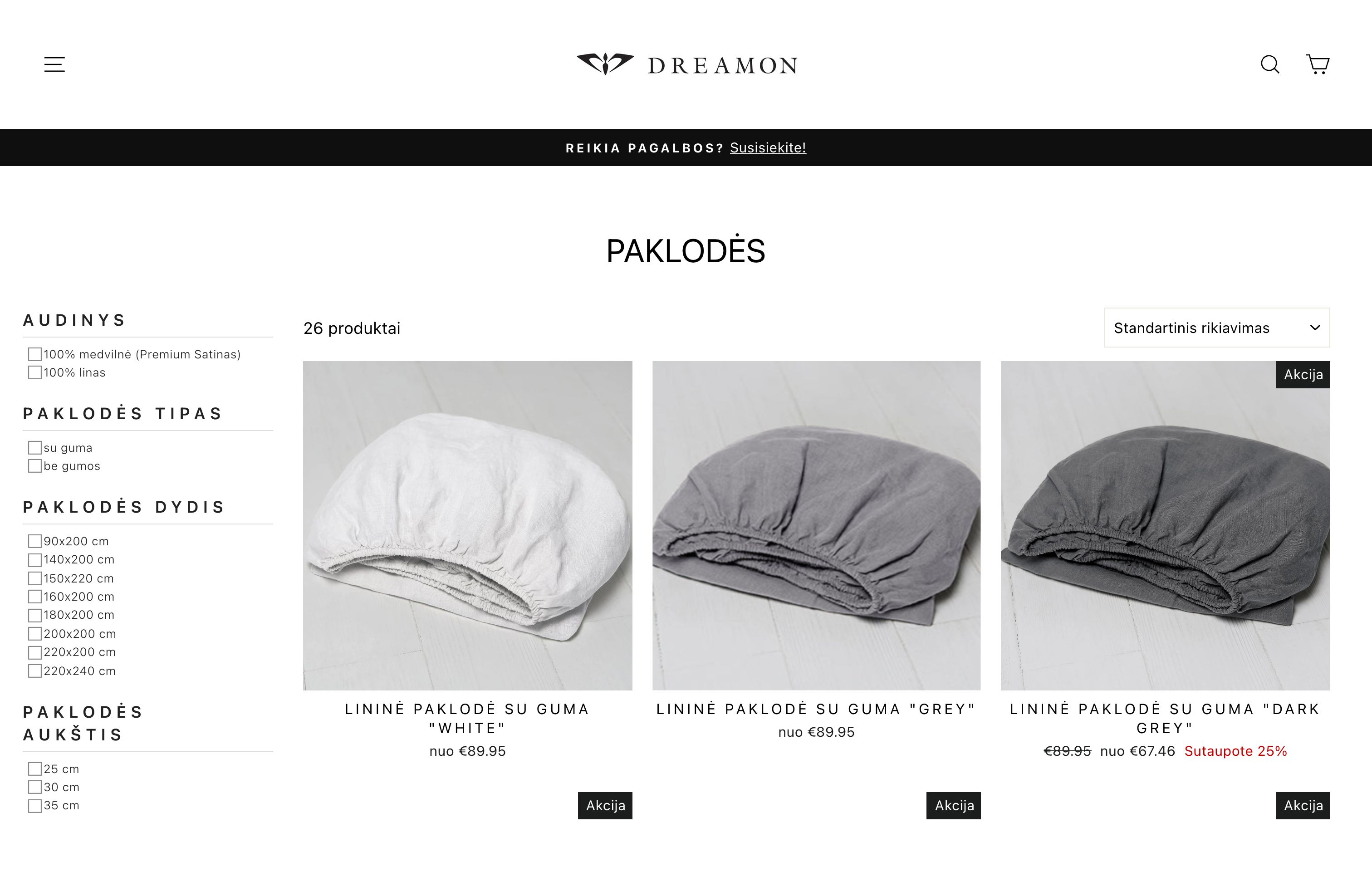 Dreamonhome bedding screenshot