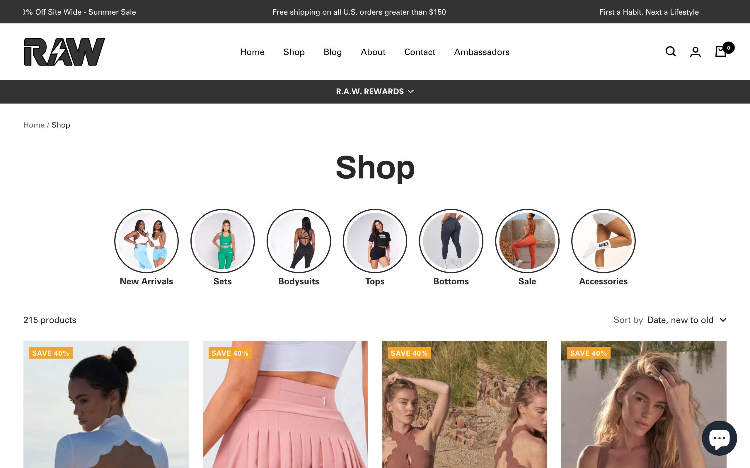 Shopify Store Design and Management for Recharge Active Wear