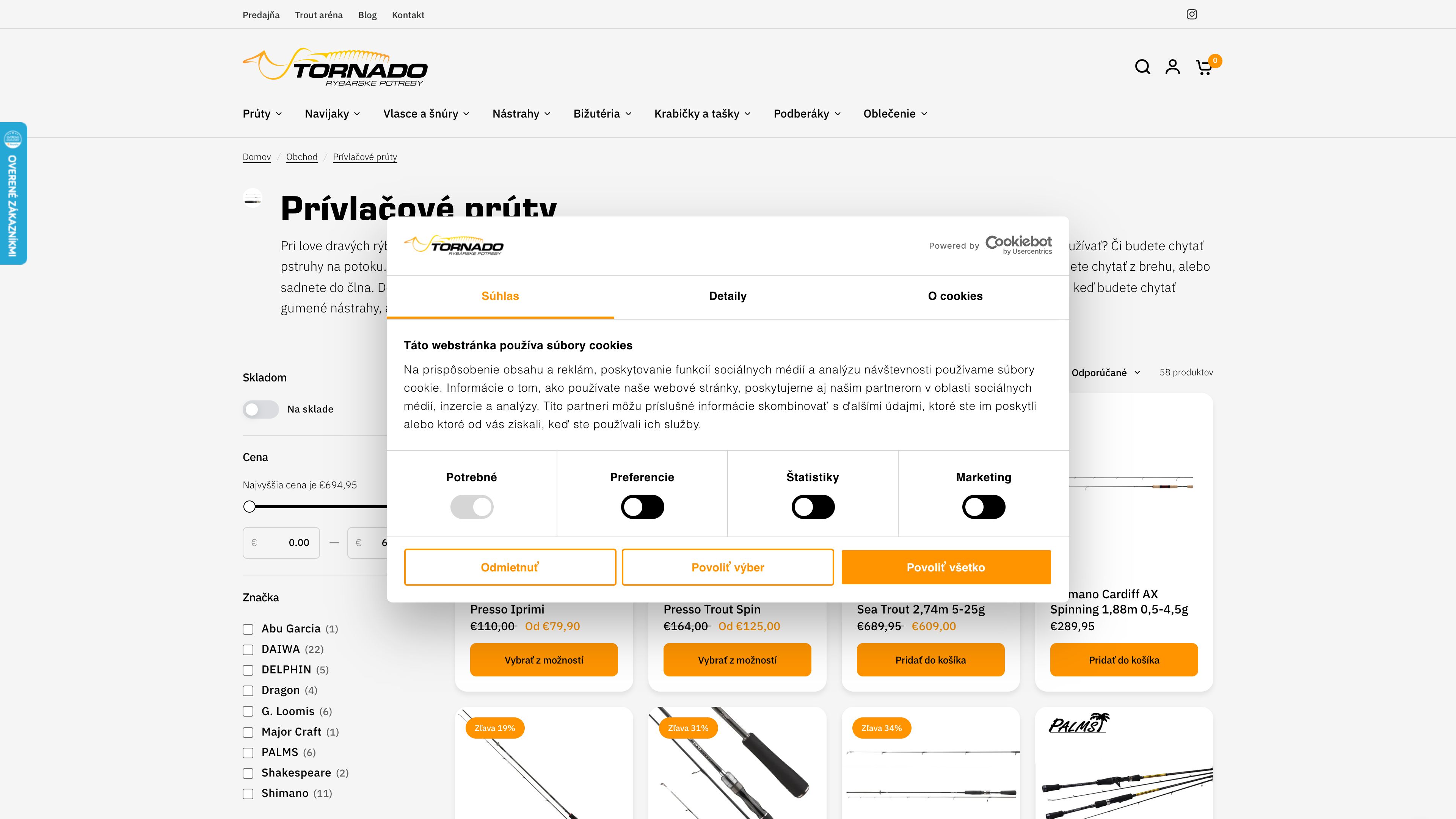 Rybárske potreby Tornádo screenshot 4