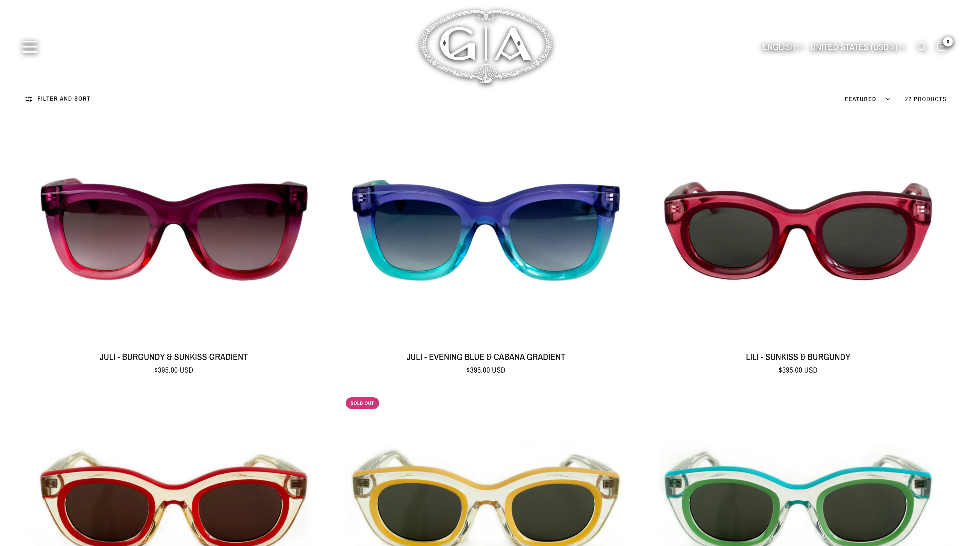 Customized Mobile-First Shopify Theme Design for Grand Azur's Sunglasses Line