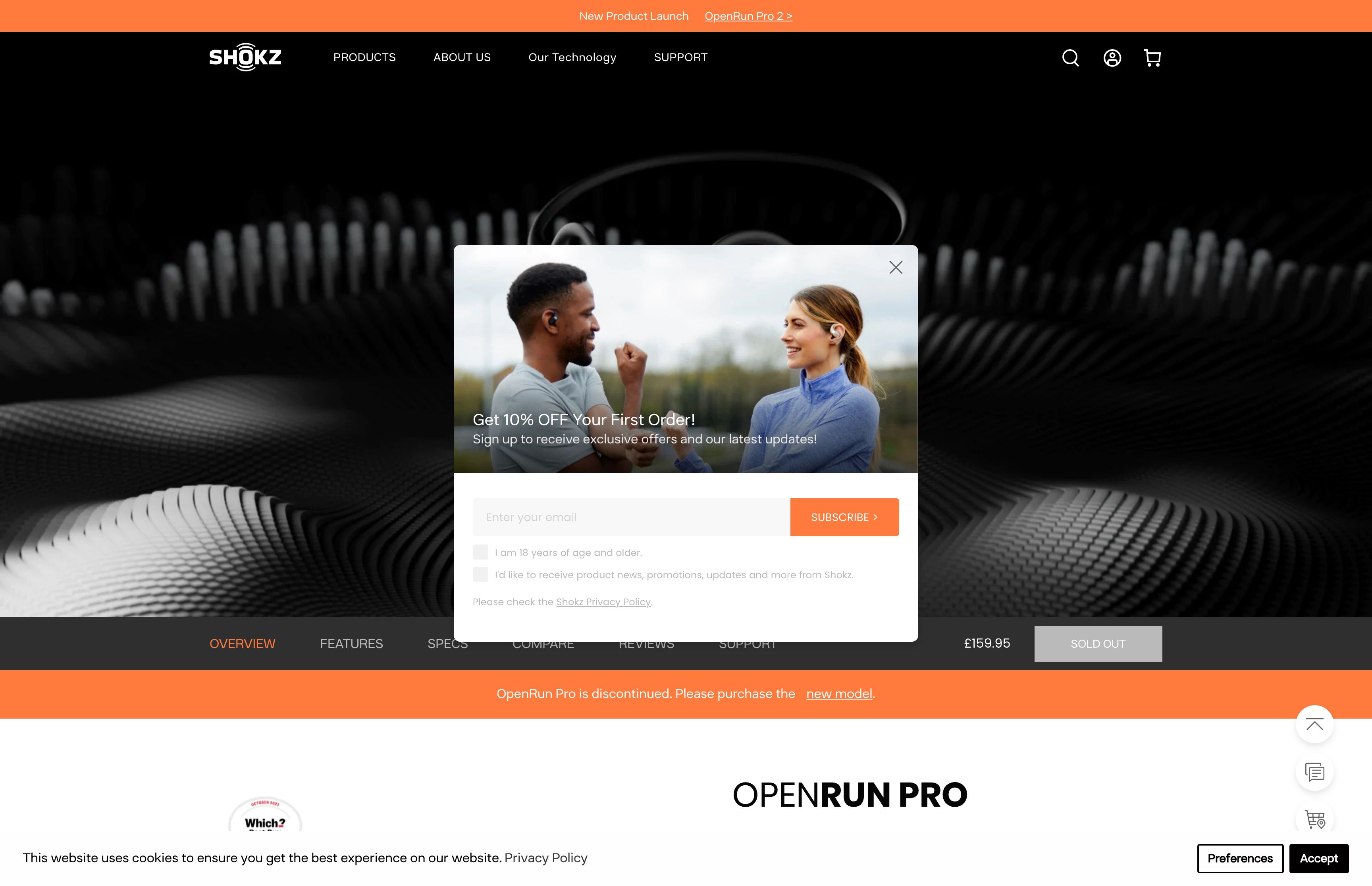 OpenFit Open Ear Headphone - Shokz UK – Sport Earphones [Multieffect] screenshot 4