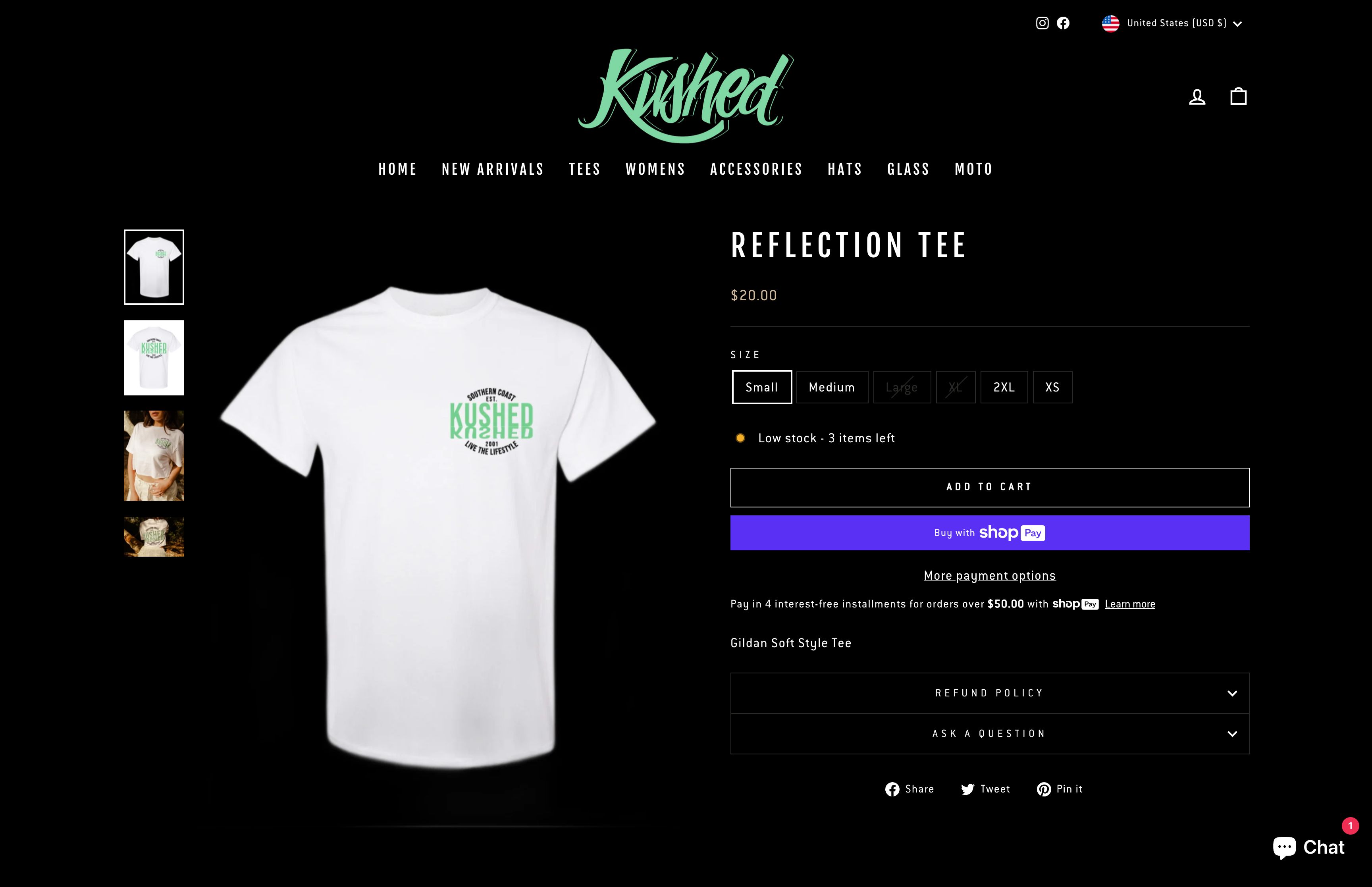 Kushed Clothing Shopify Website screenshot 4