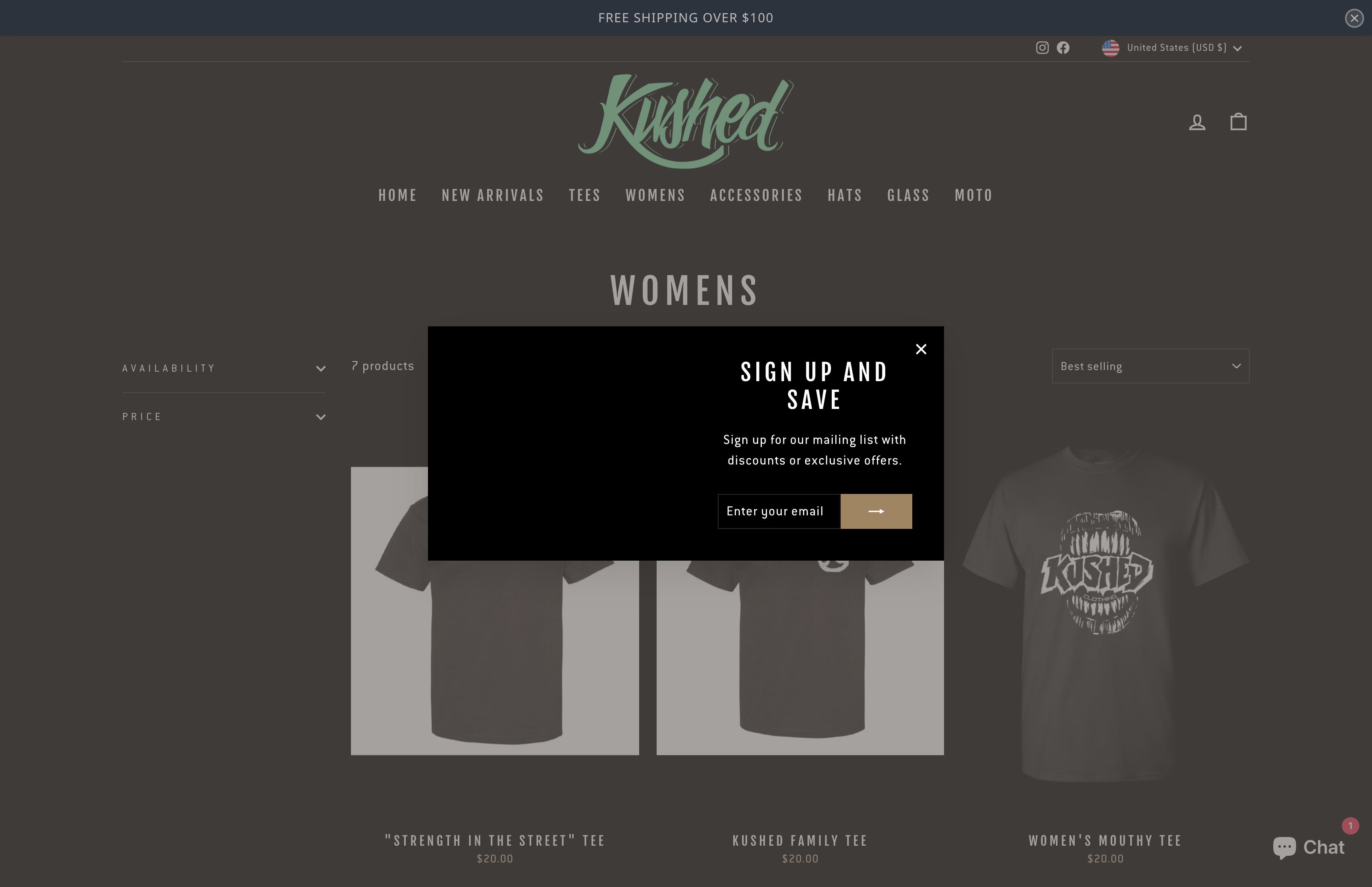 Kushed Clothing Shopify Website screenshot 3