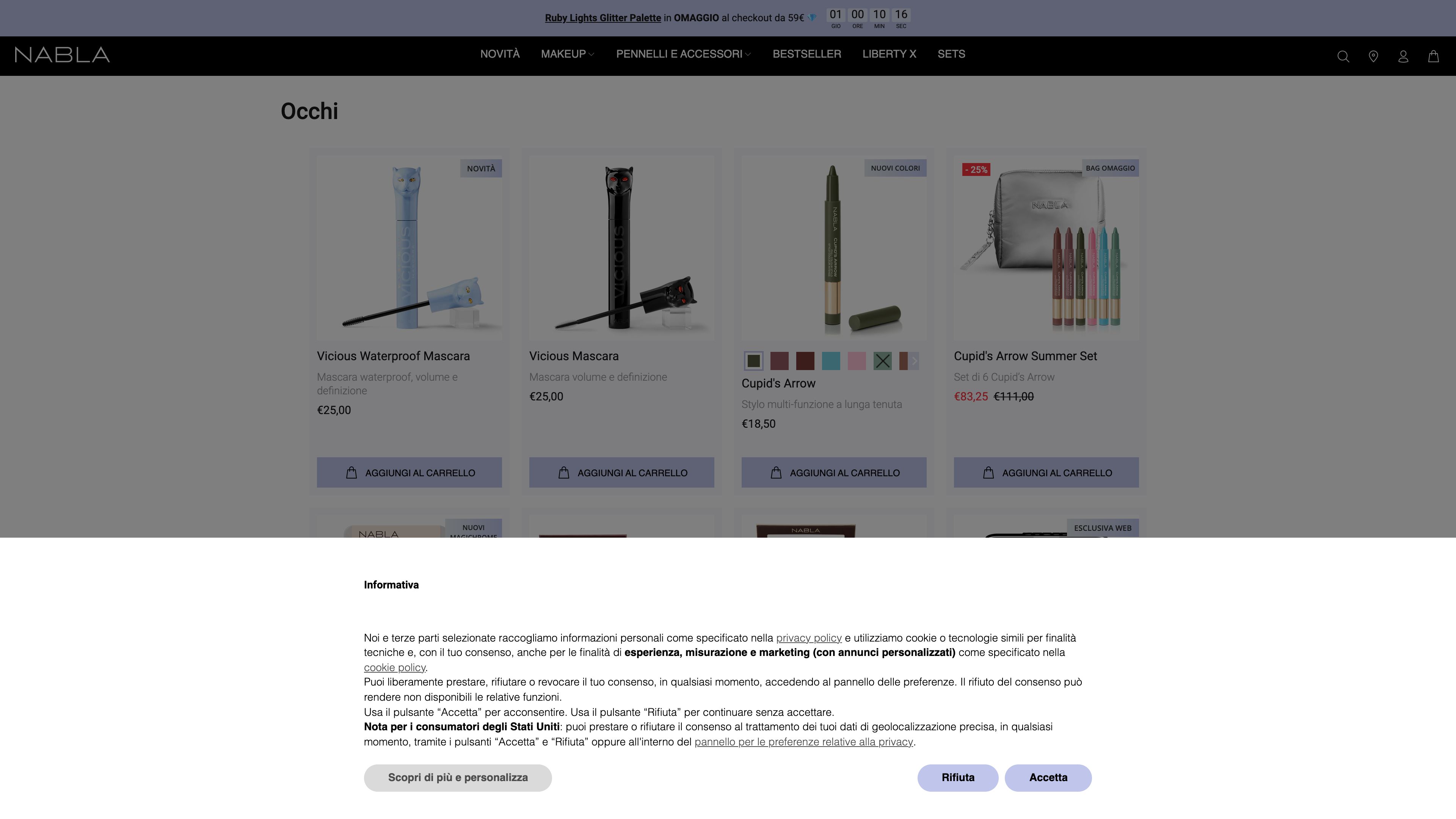 Nabla Cosmetics screenshot